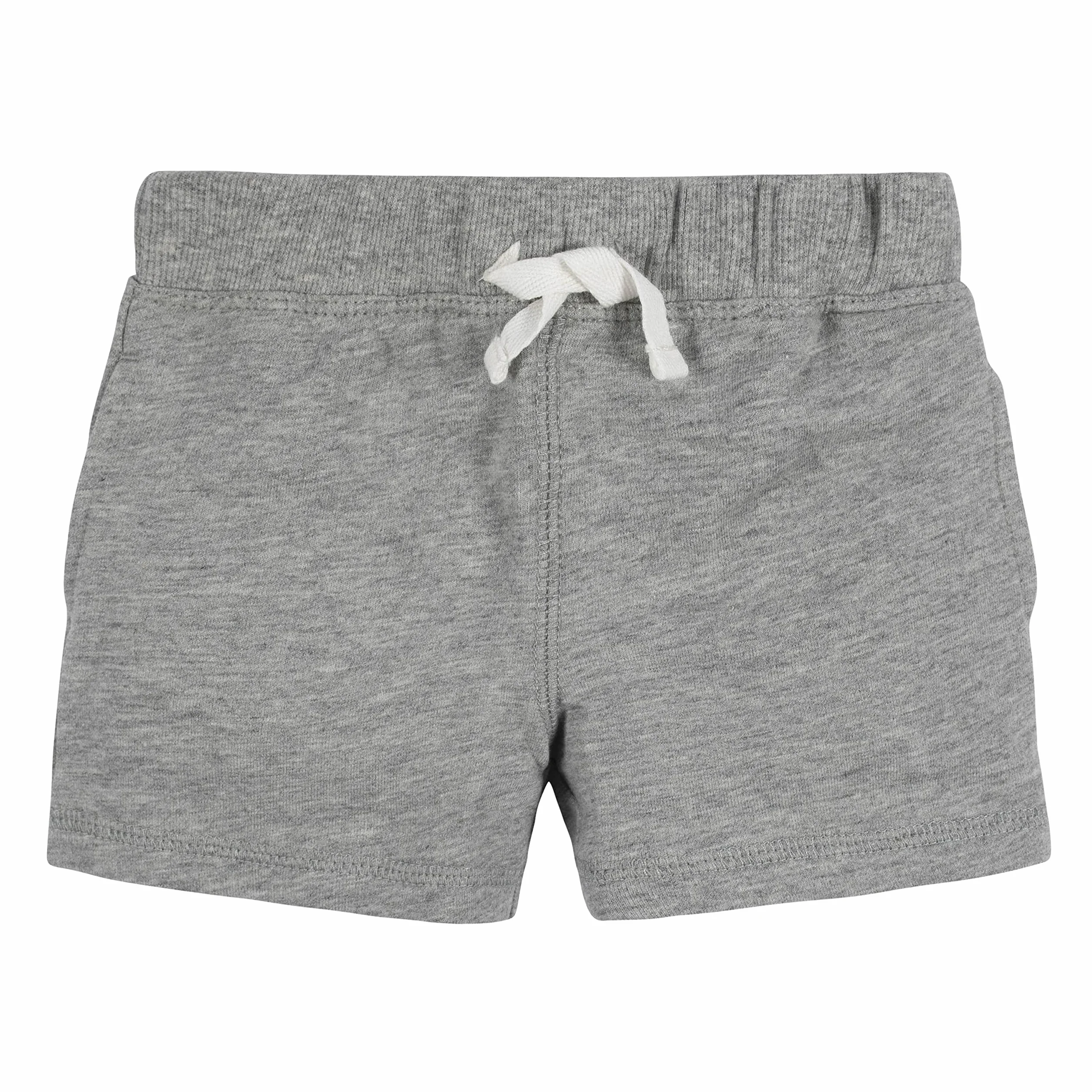 Gerber - Pantalones cortos de punto, 3 unidades, gris/negro/jaspeado oscuro, de 2 años
