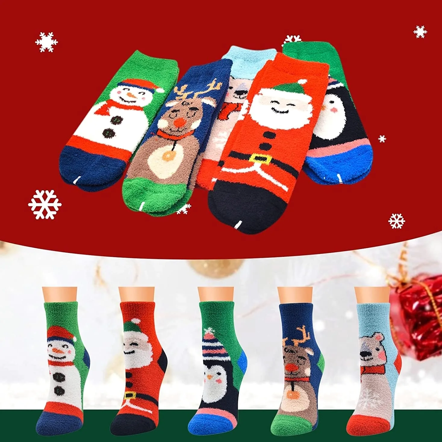Calcetines Termicos 10 Pares De Calcetines Térmicos Esponjosos Para Mujer, Calcetines De Tubo Medianos Con Forro Polar Peludos Súper Suaves Y Acogedores Calcetines Invierno