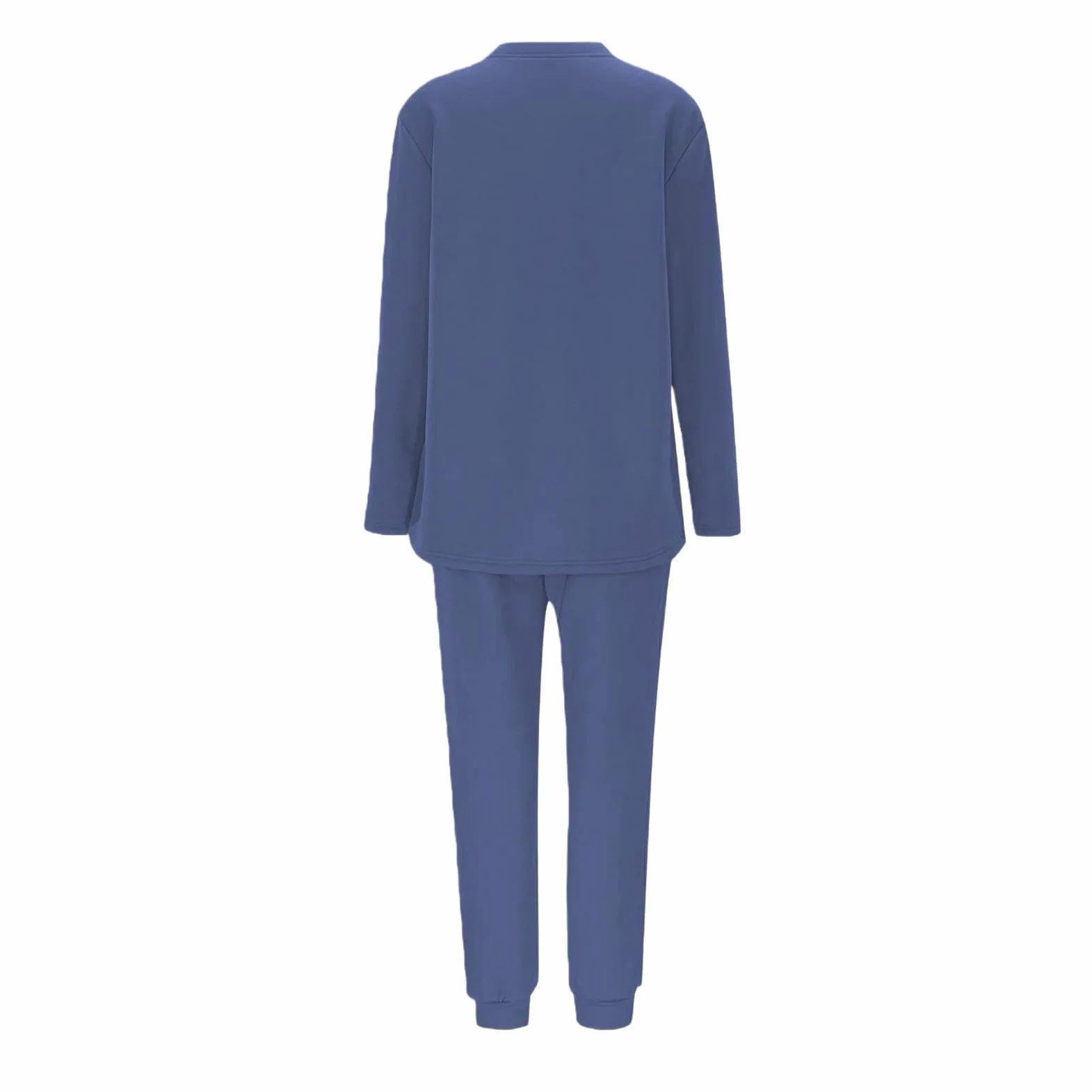 Conjunto de Pijama de Sudadera y Pantalones con Forro para Mujer para Calidez Invernal con Traje de Felpa Tops cómodos y Holgados Ropa de Estar por casa cálida de Invierno para Mujer