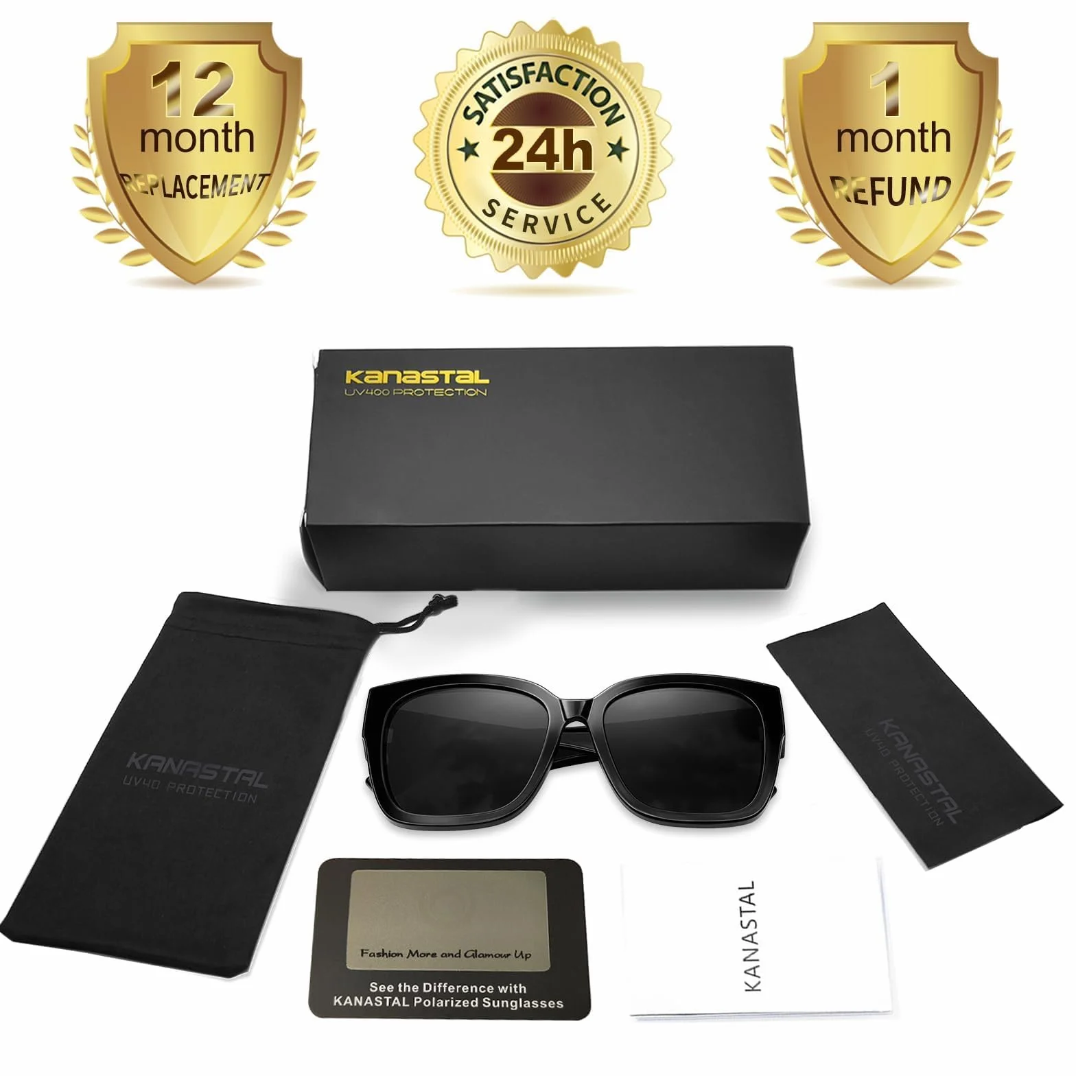 KANASTAL Gafas de Sol Polarizadas TR90 Ultraligero UV400 Mujer Hombre
