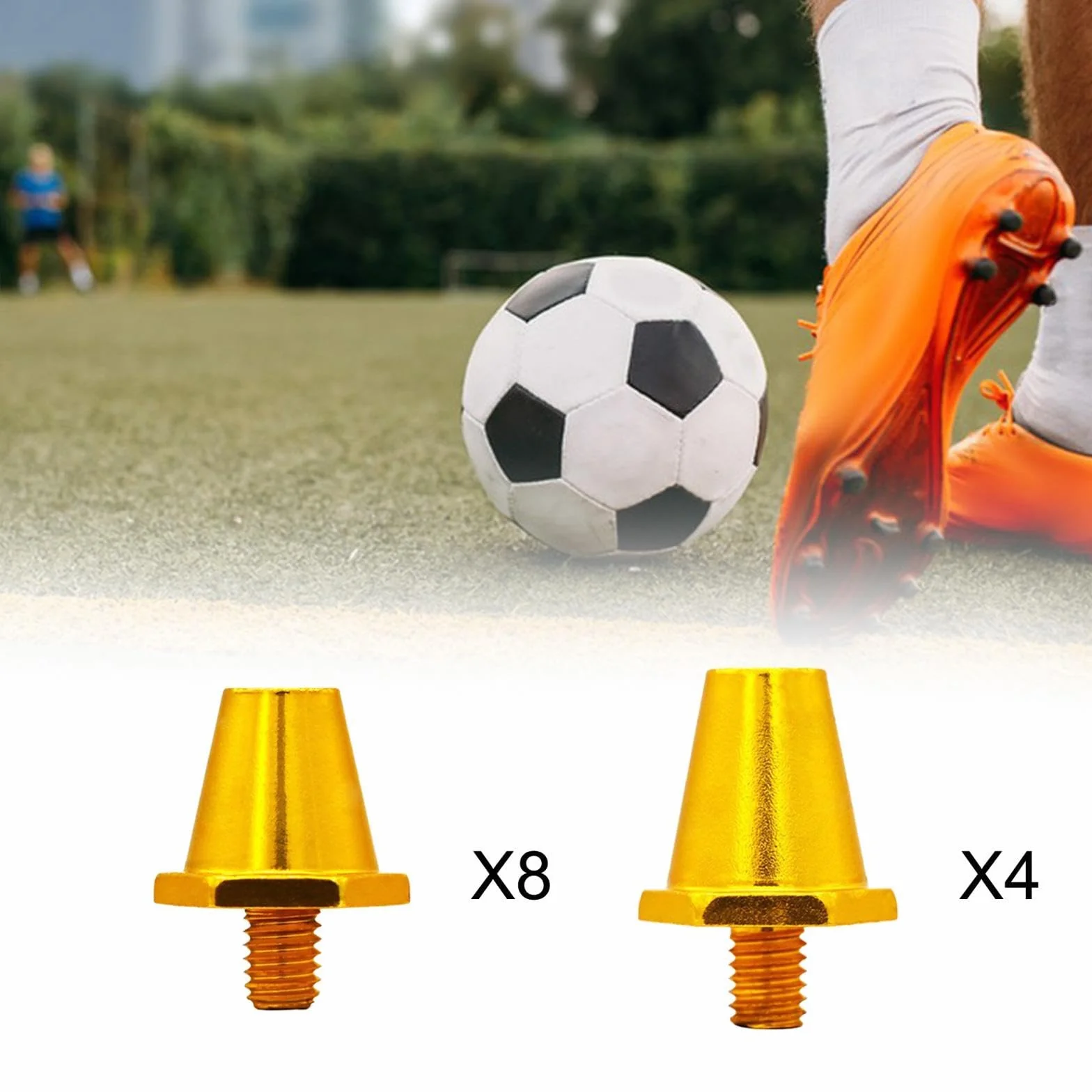 12x tacos de fútbol de repuesto, clavos para botas de fútbol, tacos profesionales de 13mm y 16mm para césped, zapatos de Rugby, tacos de fútbol para