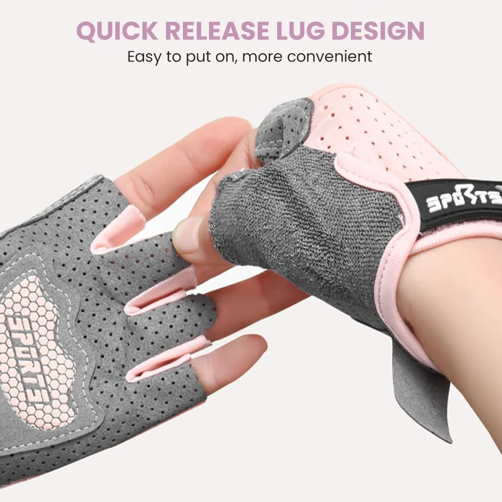 Guantes Bici Niño,Guantes Niño,Guantes Sin Dedos,Palms Protección Antideslizantes Cómodos y Transpirables para Patinaje sobre Hielo, Bicicletas, Scooters, Clases de Educación Física(Rosa,M)