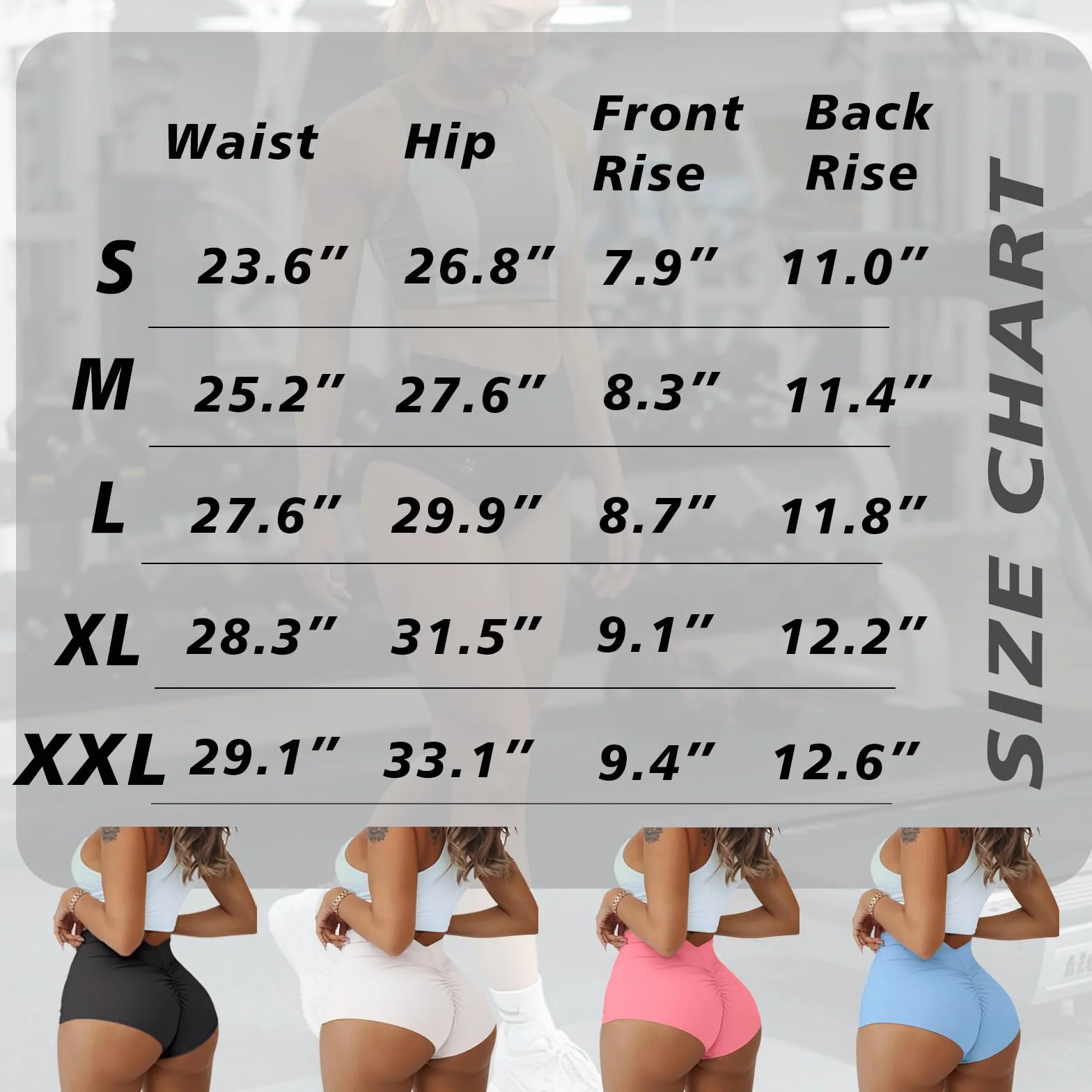 Pantalones cortos de yoga para mujer cintura alta espalda en V levantamiento de glúteos elastano
