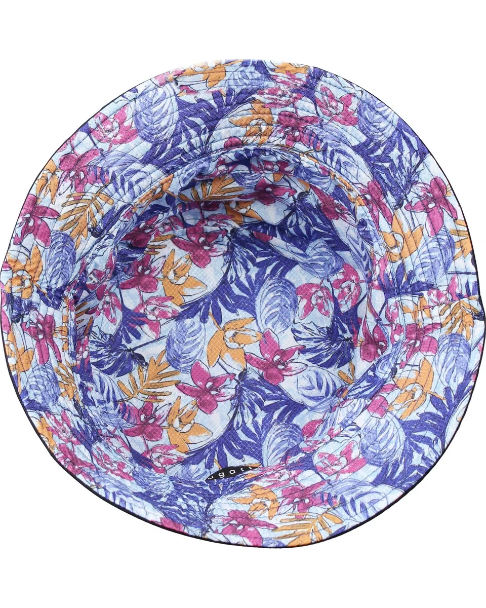 bugatti sombrero de cubo reversible - sombrero de pescador liso y con diseño de flores tropicales