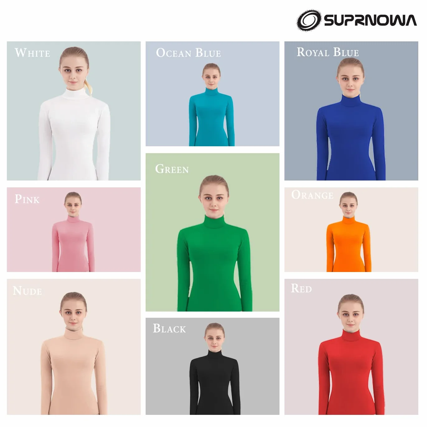 SUPRNOWA Cuello de Tortuga de una Sola Pieza Unisex