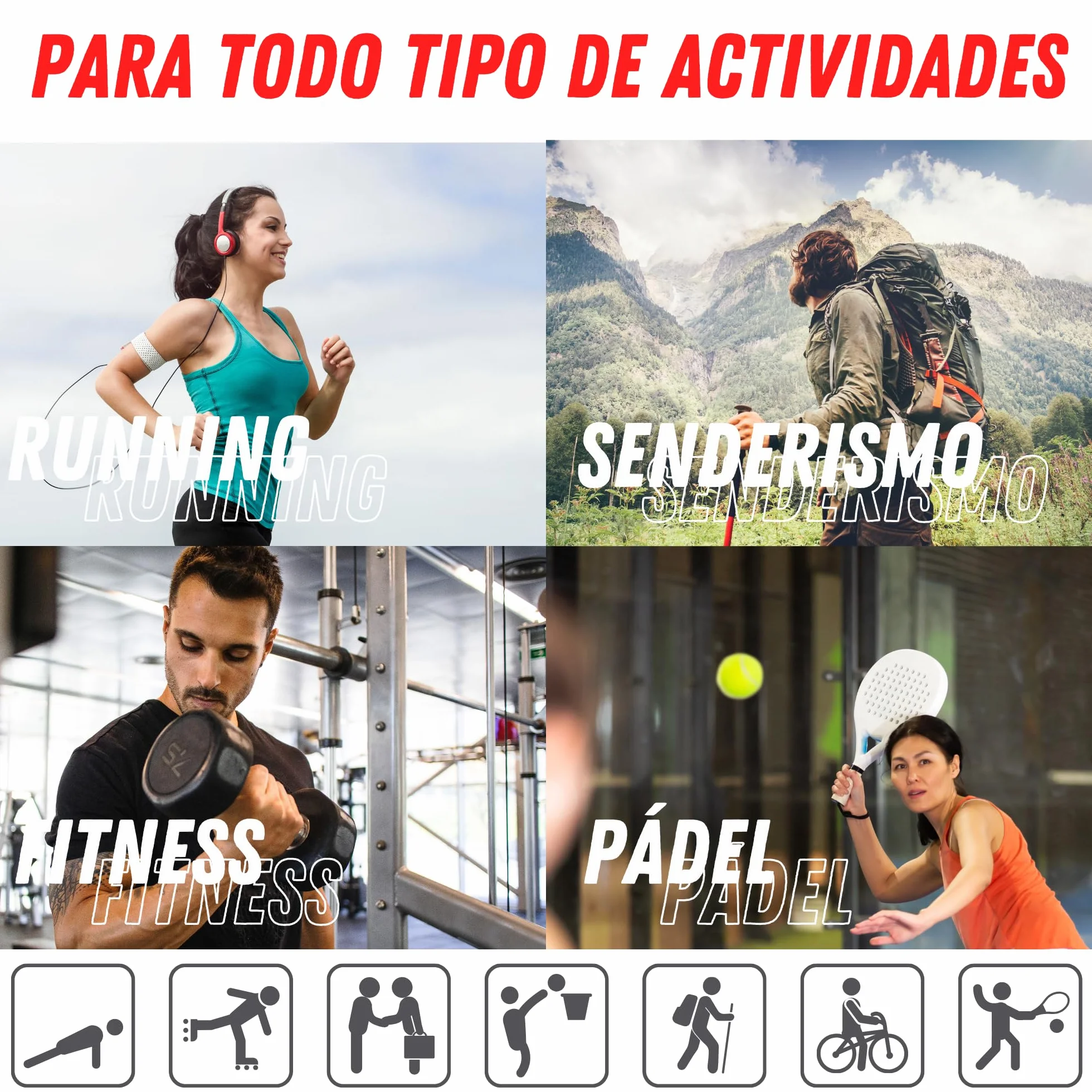 Calcetines Deporte Unisex para Mujer y Hombre - Paquete de 6 Pares