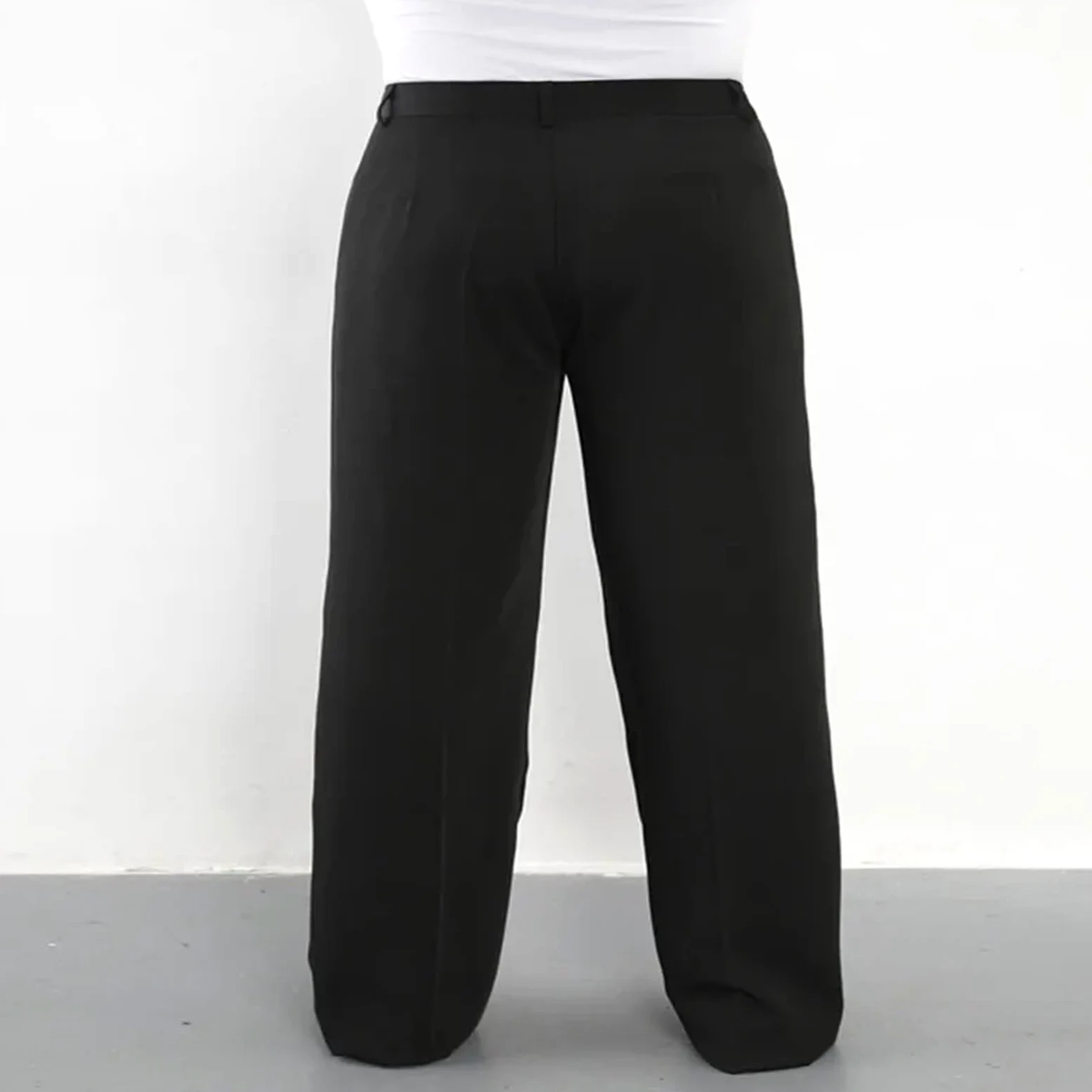Pantalones De Baile Latino Hombre Pantalones de Baile Latino/Jazz for Hombre, Negros, for salón, for práctica y actuación(Black Lace Section,Waist 80CM)
