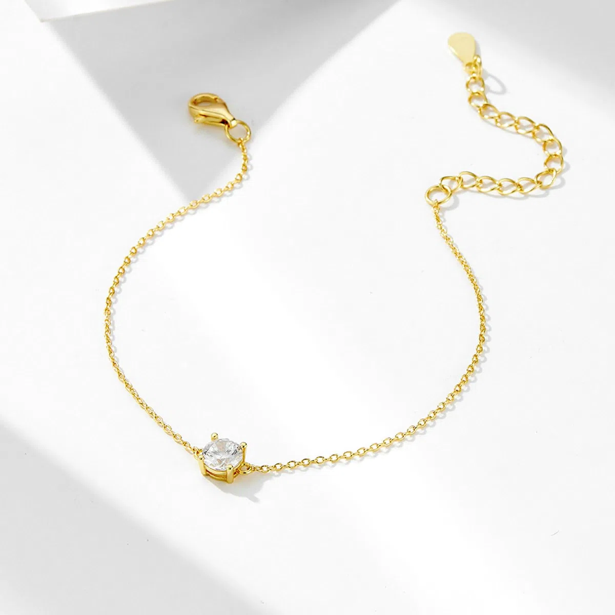 Pulsera de oro amarillo para mujer, pulsera vintage fina de diamantes creados para boda, oro amarillo de 9 quilates, 14 quilates y 18 quilates