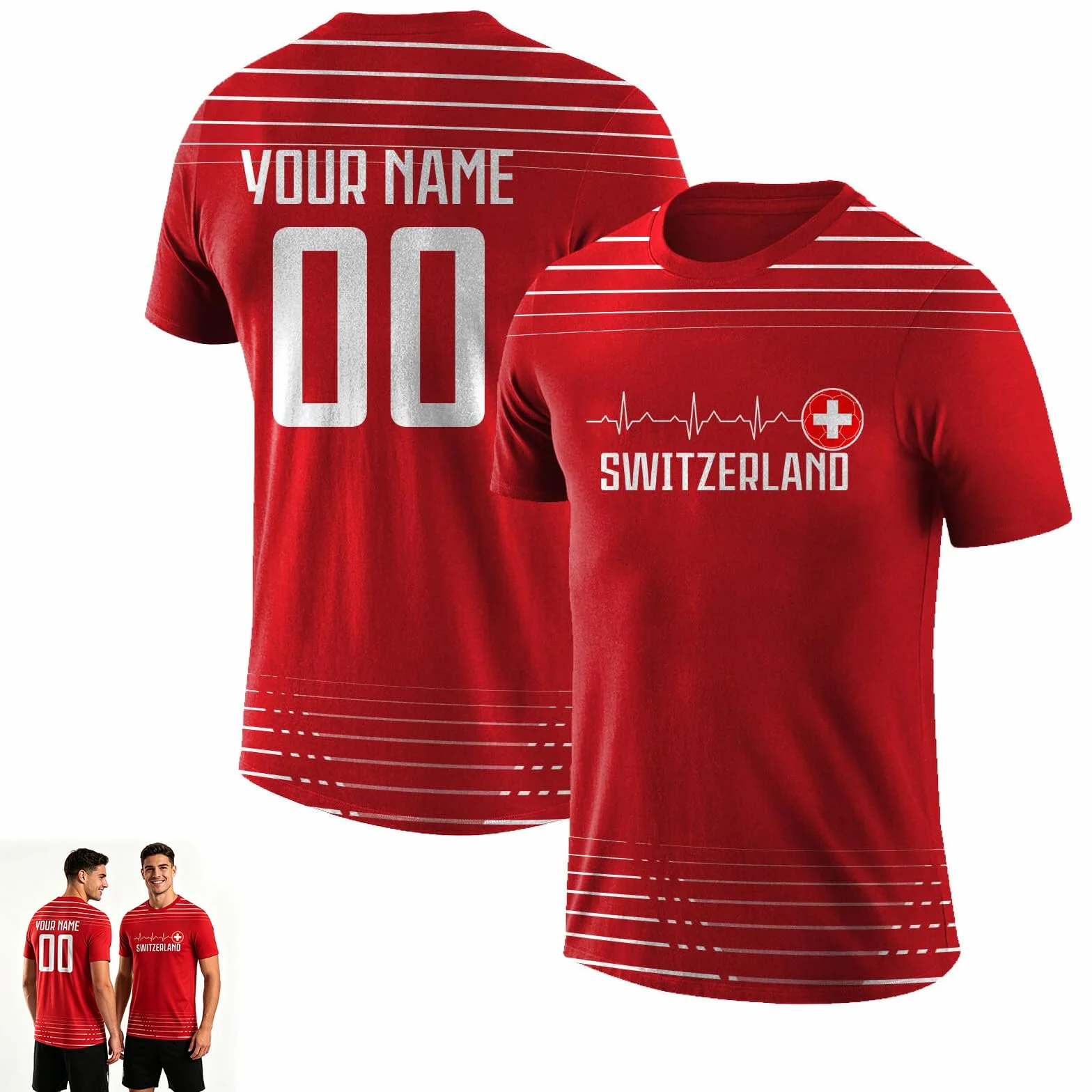 Genérico Camiseta de fútbol Personalizada para el Mundial 2026 con Nombre y número, camisete fútbol Personalizada del Mundial para Regalo Ideal para fanáticos del fútbol
