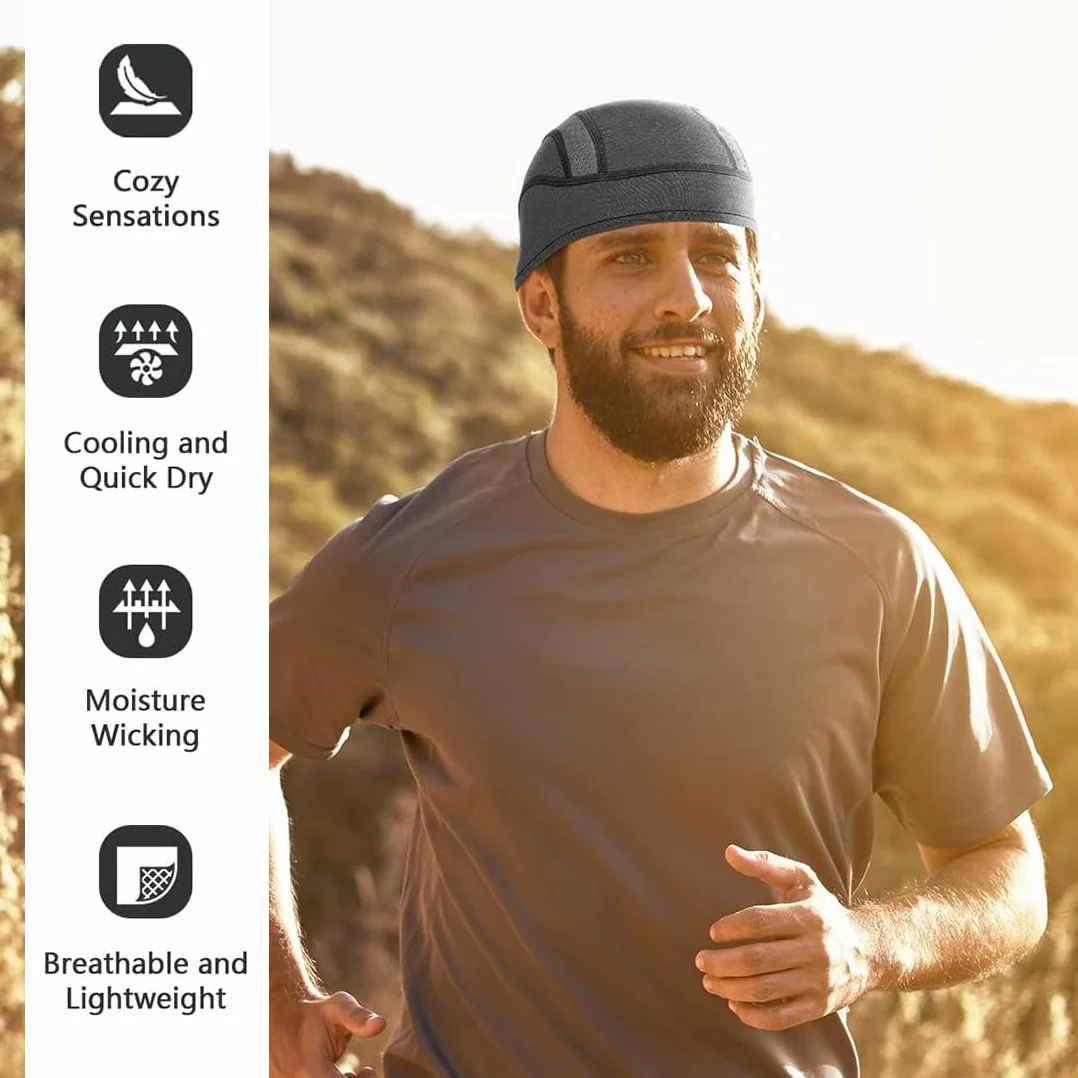 Gorro Bajo Casco Ciclismo Hombre Bandana Protección UV Sotocasco Bici Verano para Casco de Bicicleta