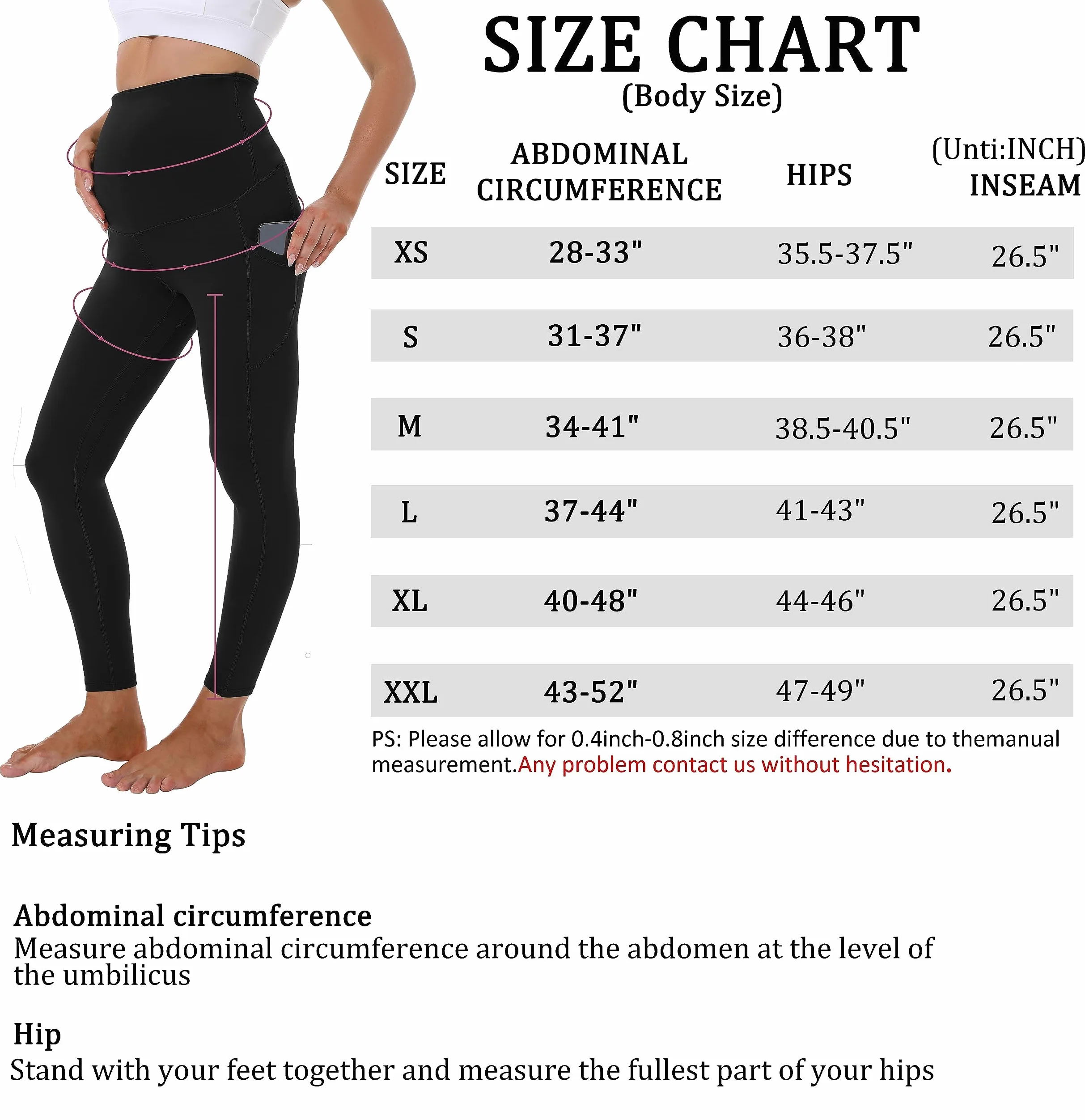 Leggings de maternidad para mujer con bolsillos, opacos, largos, elásticos, para maternidad, para embarazo, leggings de maternidad