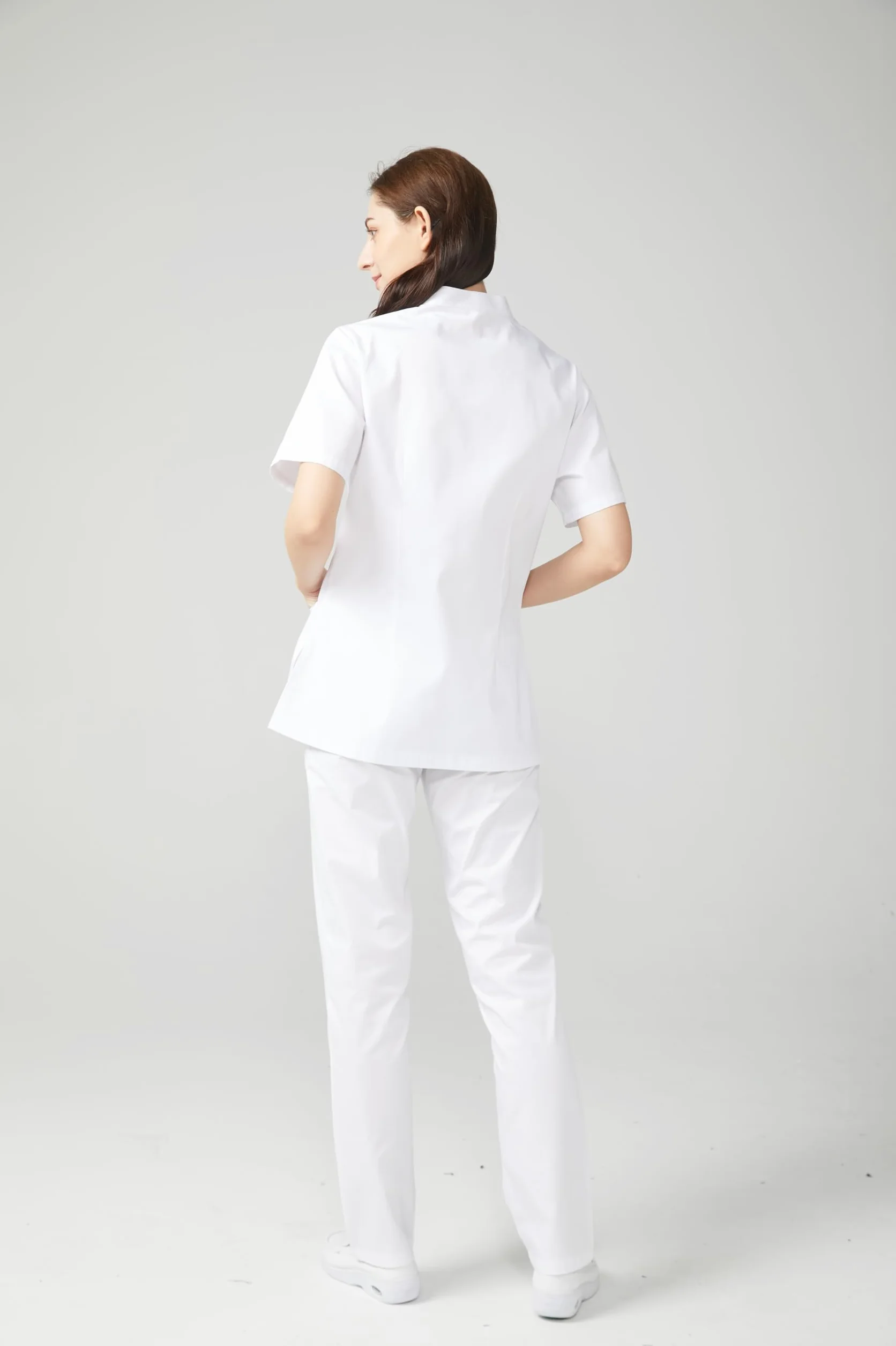 Victory Uniforme Sanitario Mujer Profesional Médico Cómodo Transpirable Resistente Uso Diario Hospital Clínica Laboratorio Trabajo Algodón Poliester Cremallera Lavable 702-8312