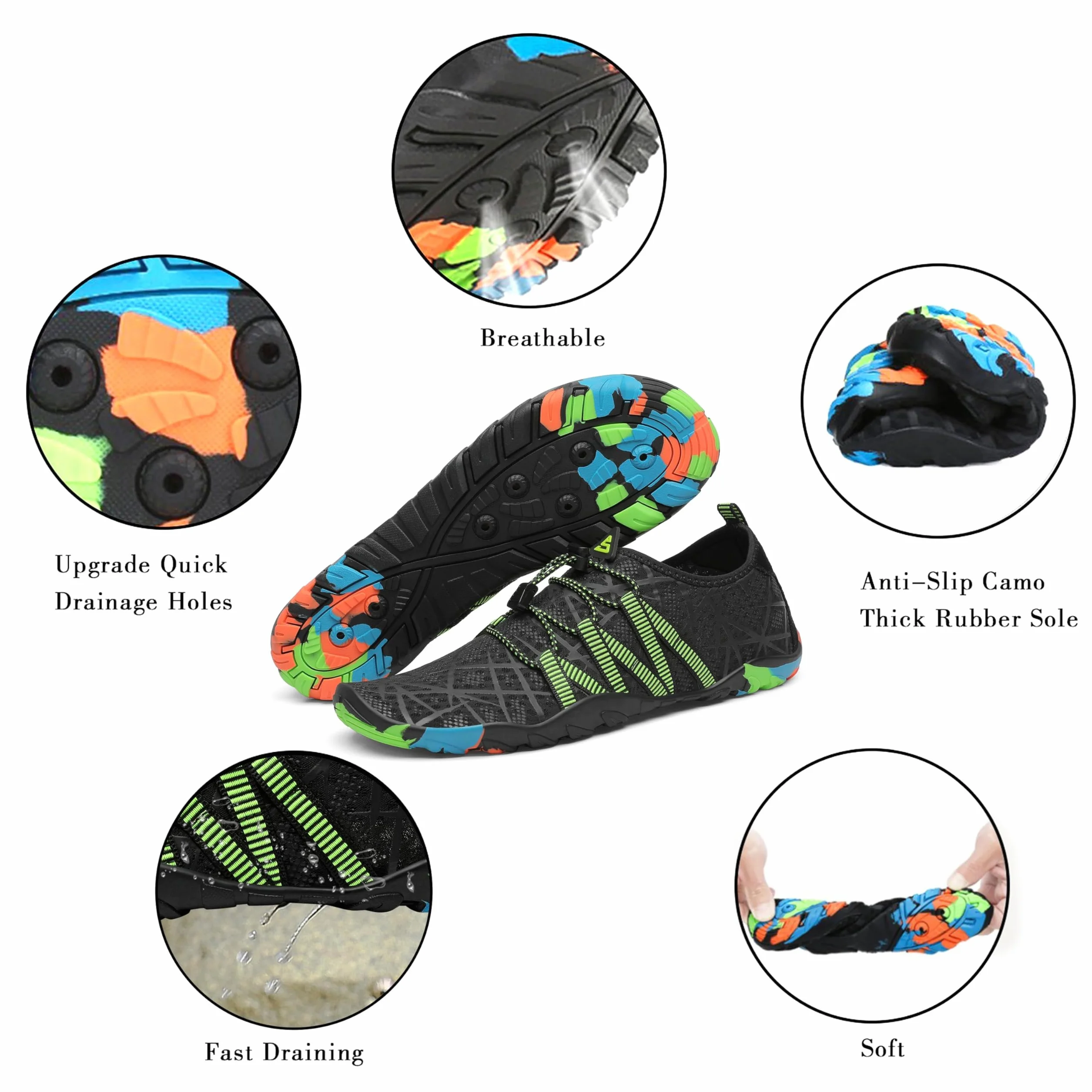 SAGUARO Zapatillas de Agua Secado Rápido Escarpines Antideslizantes GR.35-48