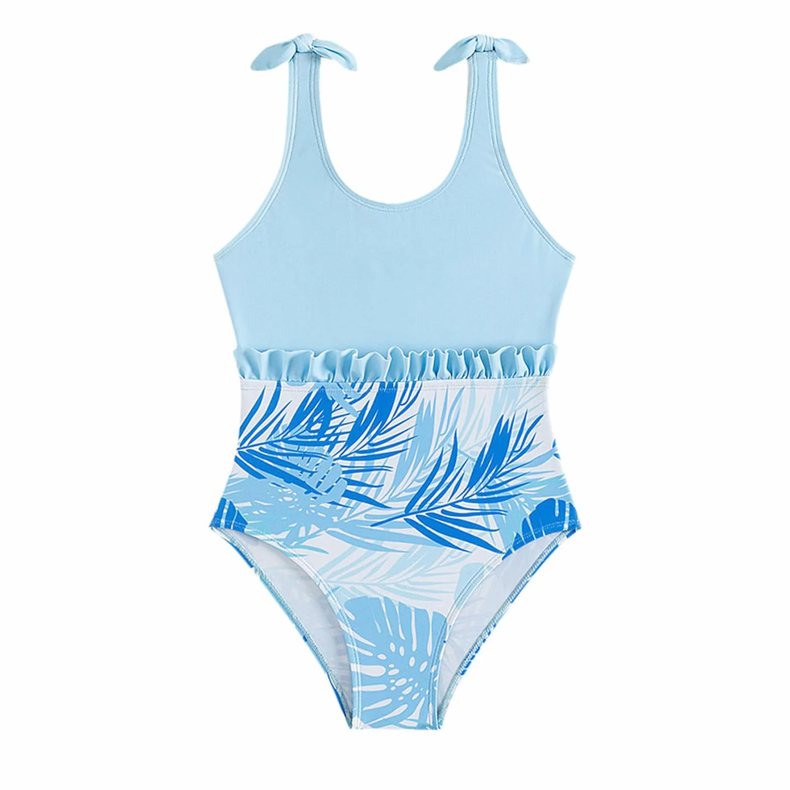 Bañador de una pieza para niñas, bonito traje de baño, verano, estampado floral, playa, deporte, baño