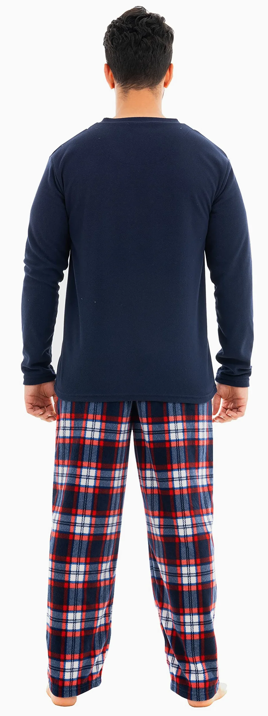 i-Smalls Pijama inverso para hombre, forro polar, manga larga, ropa de dormir
