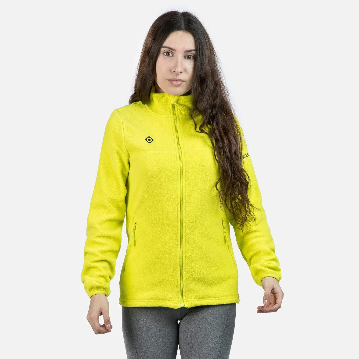 Izas Chaqueta de Forro Polar Deportivo para Mujer Tejido Perchado Cuello Alto Cremallera