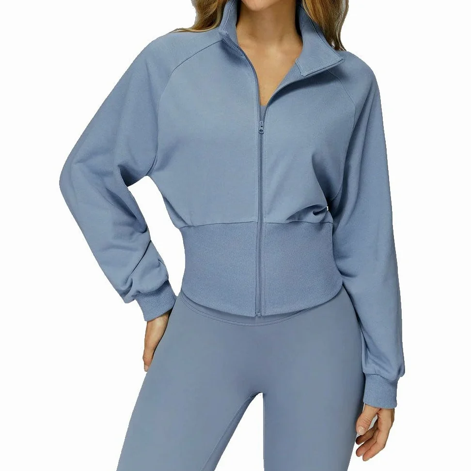 QXDZSW - Sudadera de invierno para mujer, de manga larga, con cuello alto, resistente al viento, con cremallera, cálida, holgada, para correr