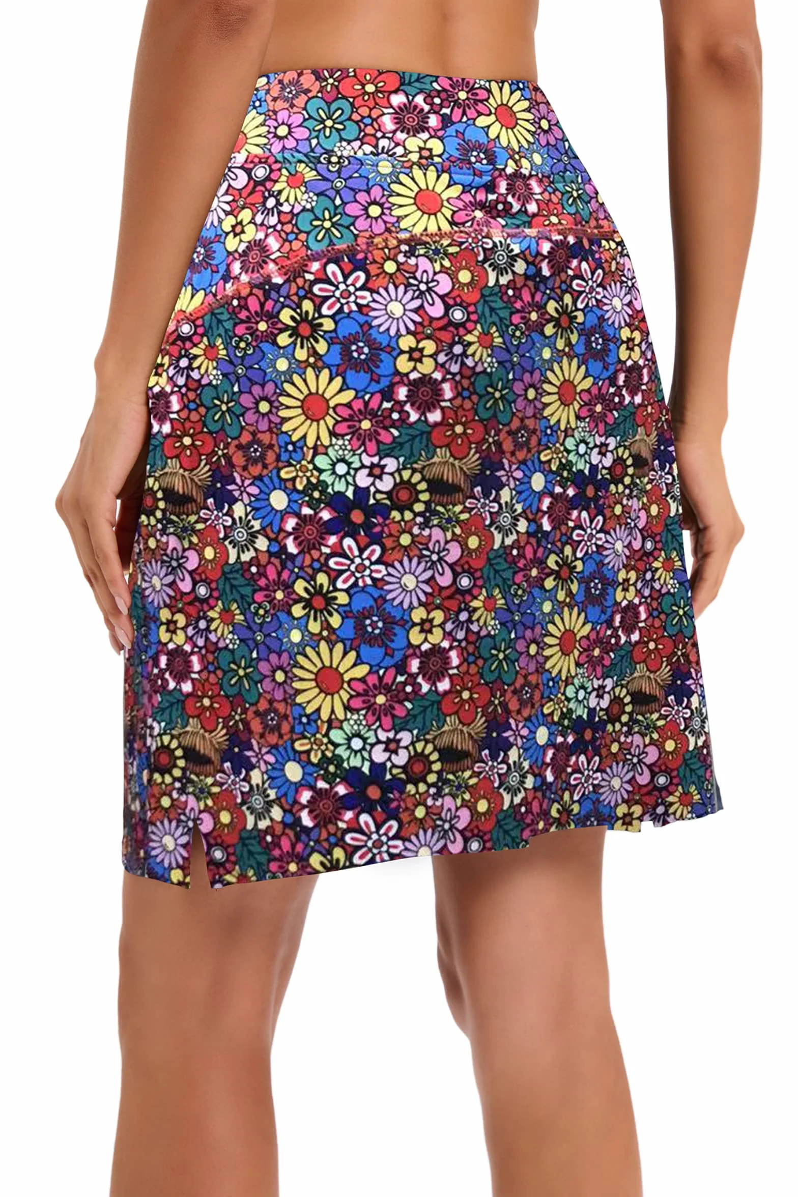 Timuspo Jupe de randonnée Femme Avec Short intérieur, jupes Pantalons jusqu’aux genoux Avec Taille Haute, Tennis de Sport Skorts de Golf