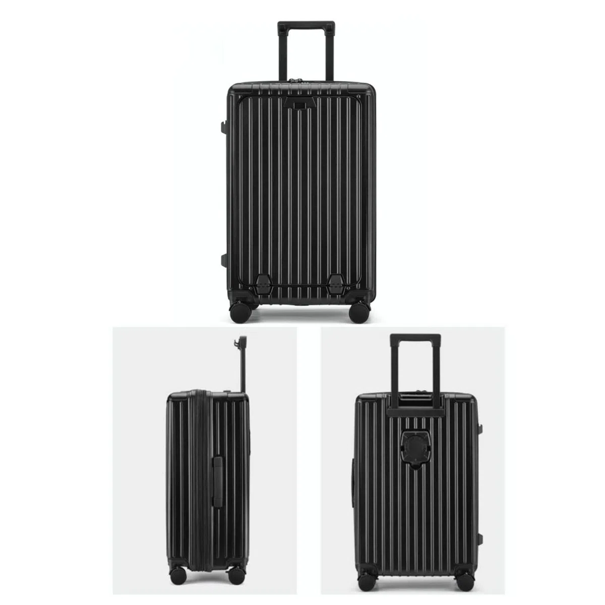 Maletas con Ruedas, Equipaje de Mano con Compartimento para computadora portátil, Equipaje Giratorio expandible, con Puerto de Carga USB, Gran Capacidad, Apertura Frontal, 20 pulga