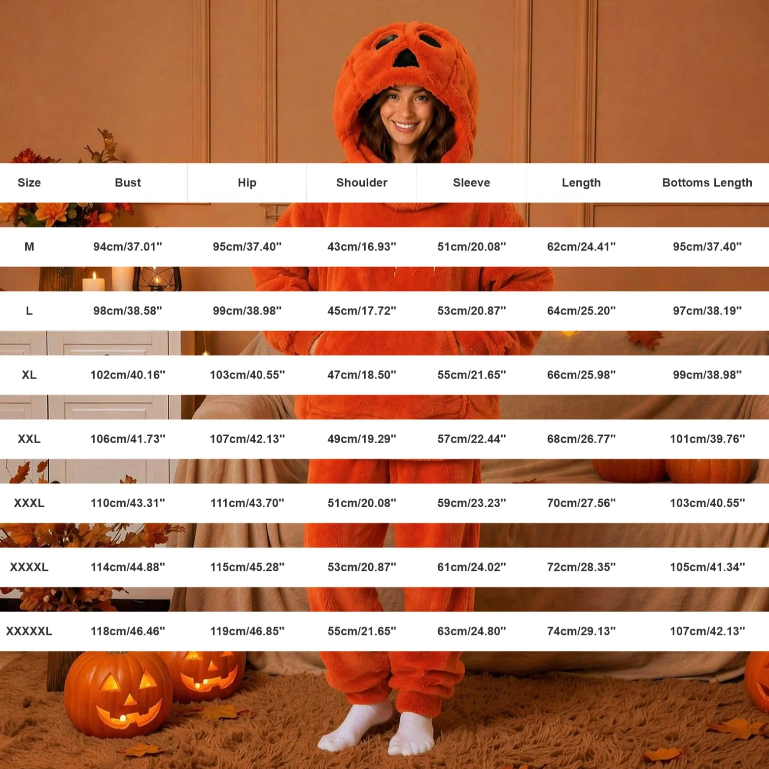 Conjunto de pijama para mujer, talla grande, disfraz para mujer, Halloween | Conjunto Oversize con diseño de calabaza casual para disfraz de Halloween Chic y Elegant Pijama polar térmico
