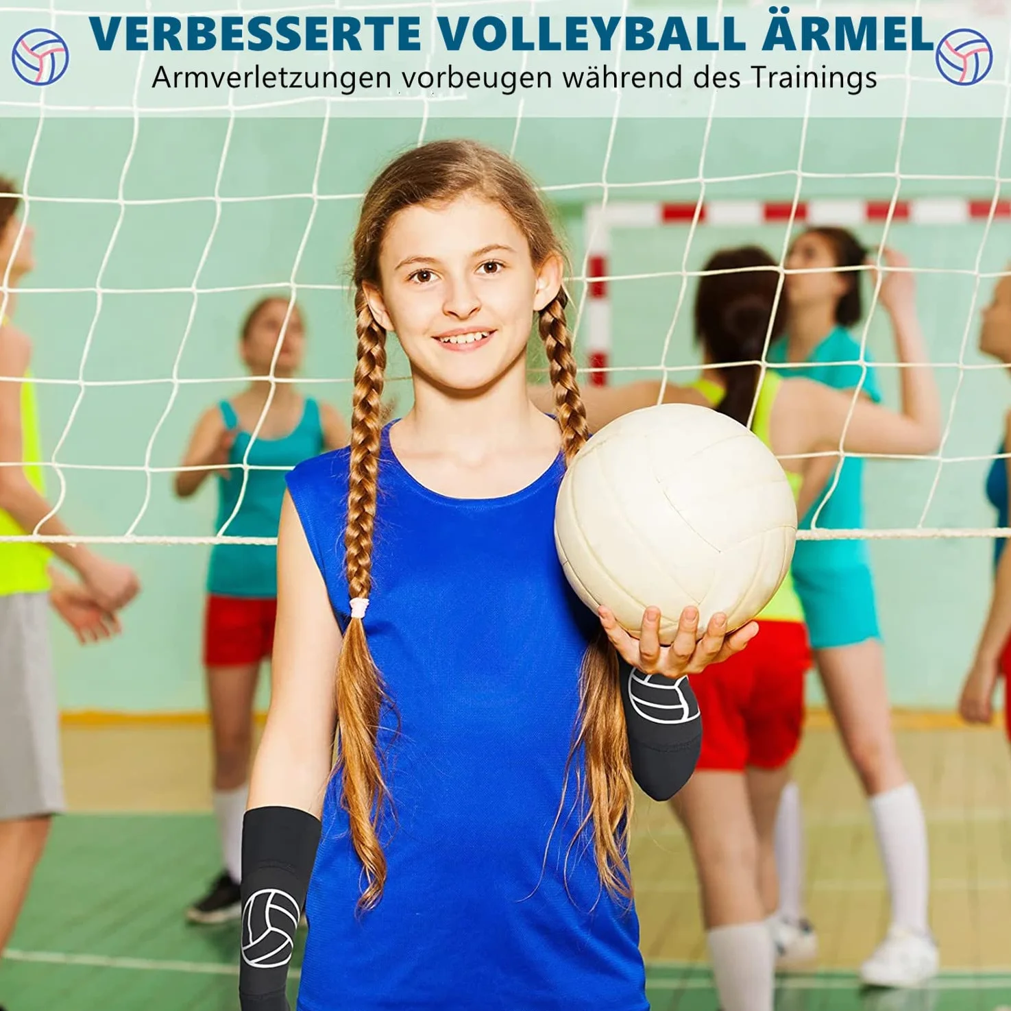 Elastische Voleibol Kompressionsmanschette Armschoner für Kinder