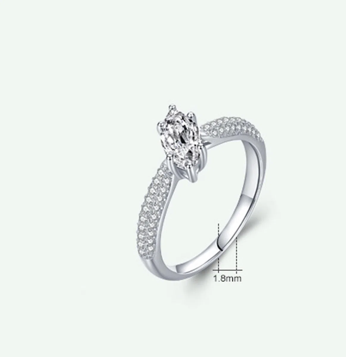 Anillos para mujer de oro con moissanite, elegante oro blanco, anillos de compromiso, anillos de compromiso de oro real