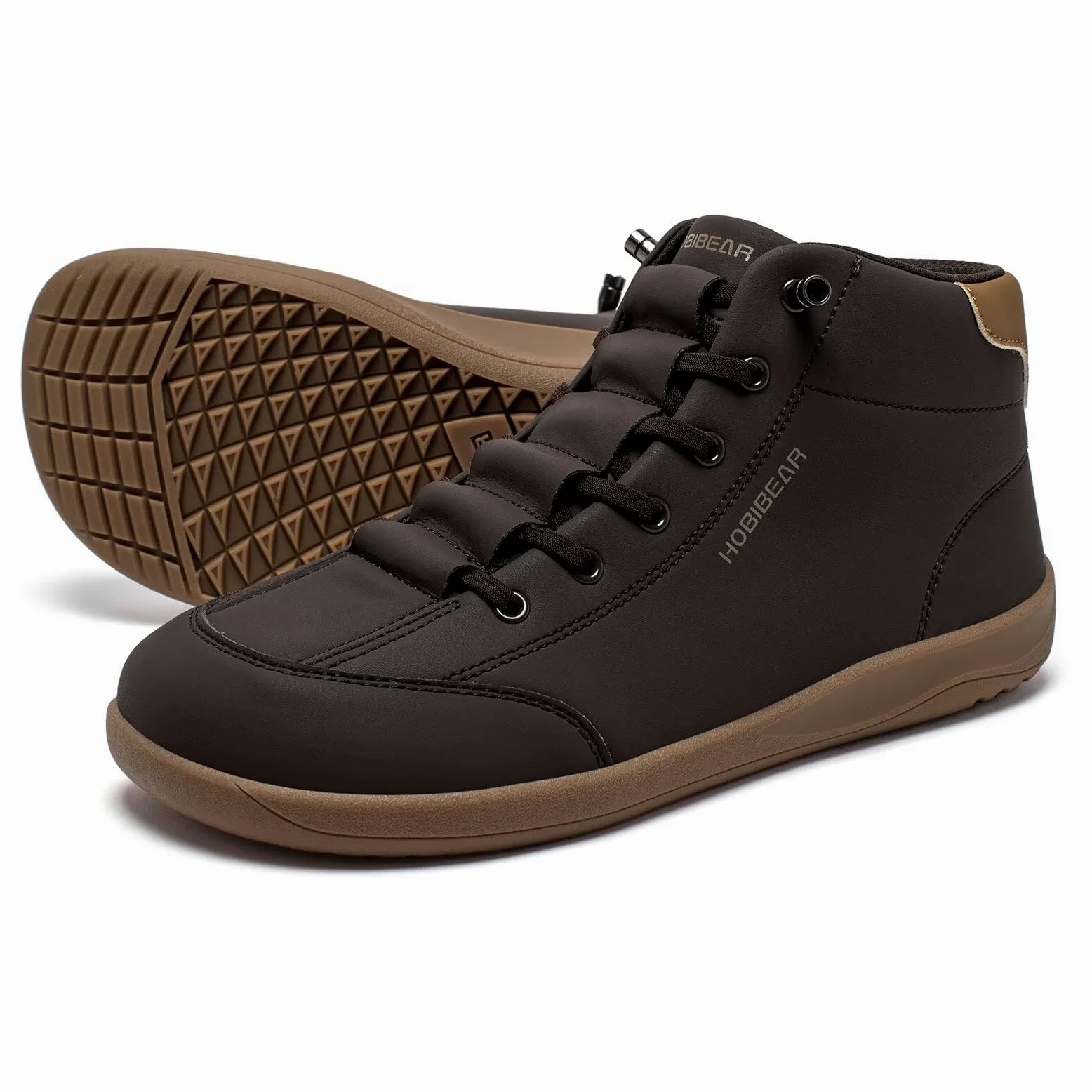 HOBIBEAR Zapatillas Minimalistas para Hombre y Mujer | Drop Cero | Zapatilla de Trekking Anchas de Cuero Transpirables y Antideslizantes para Exteriores