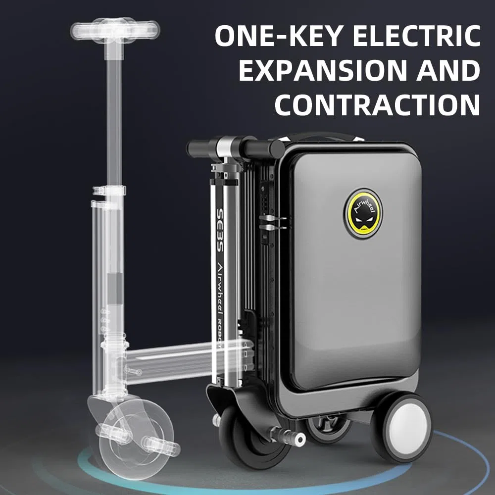 Airwheel SE3S 20L Equipaje Eléctrico Inteligente y Manejable para Viaje, Adecuado para Adultos y Niños, Black, 36 x 24 x 55 cm, 20L