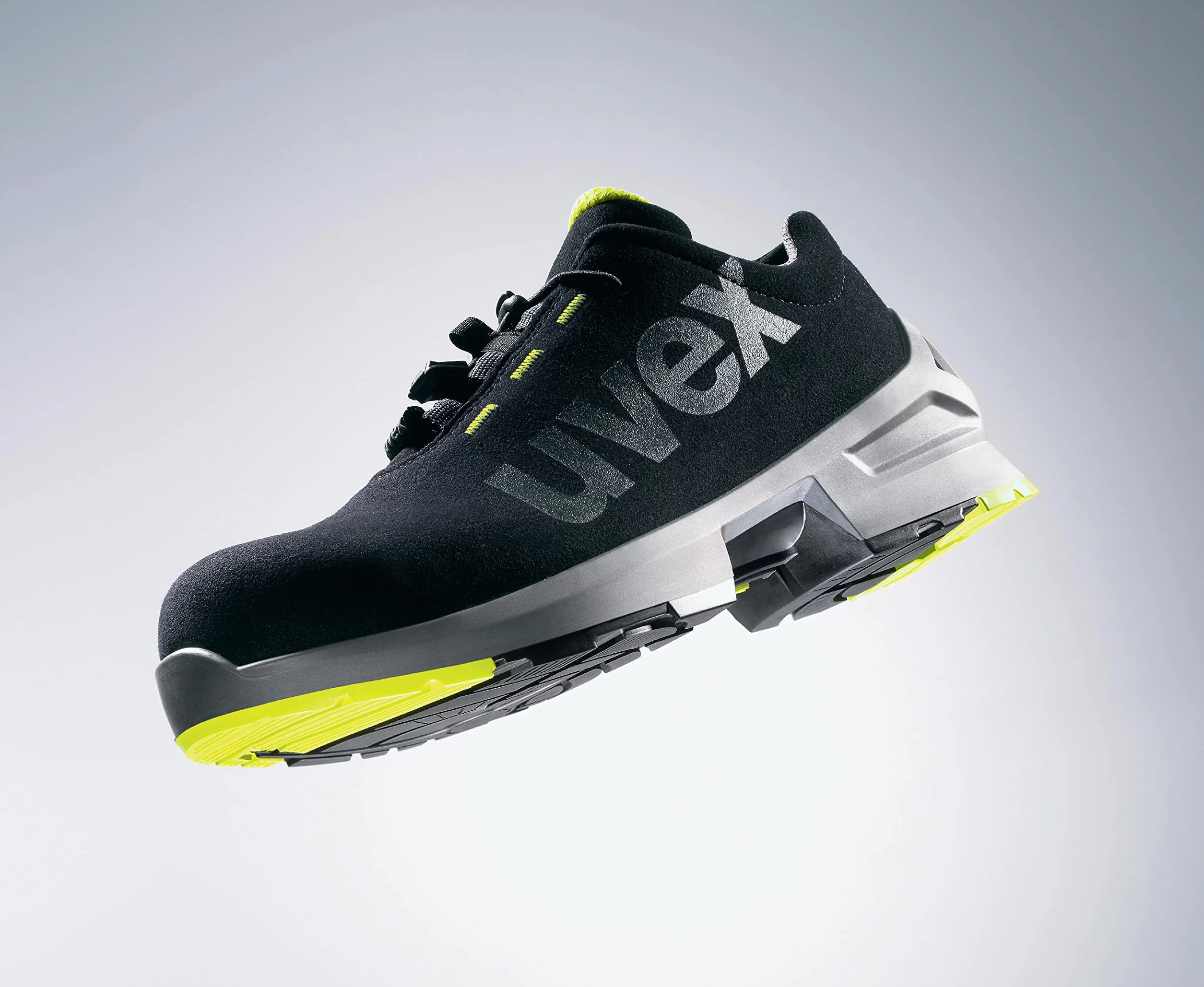 Uvex 1 Zapato Profesional de Seguridad S2 SRC | Zapatilla Deportiva de Trabajo | Punta Antiaplastamiento de Composite | Negro