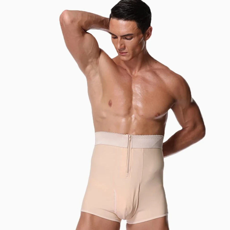 Compresion Pantalones Cortos Moldeadores con Control de Abdomen para Hombre Ropa Interior