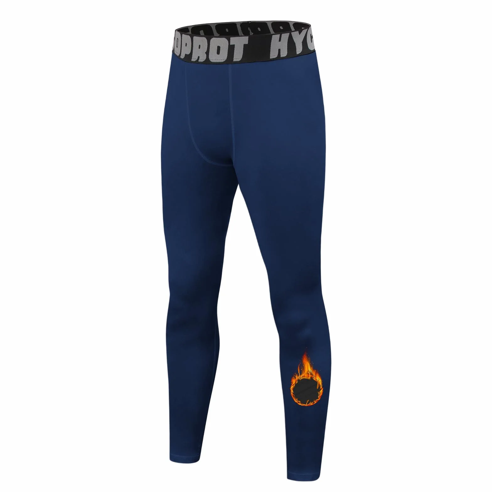 HYCOPROT Pantalones Térmica de Compresión para Niños Tights Leggings con Forro Polar Transpirable Mallas Térmicos de Secado Rápido Ropa Interior para Correr Fútbol y Baloncesto