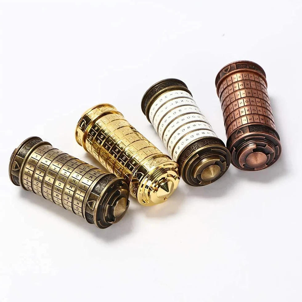 Da Vinci Code Cryptex Metal Lock Prezent Originalny dla Mężczyzn Kobiet