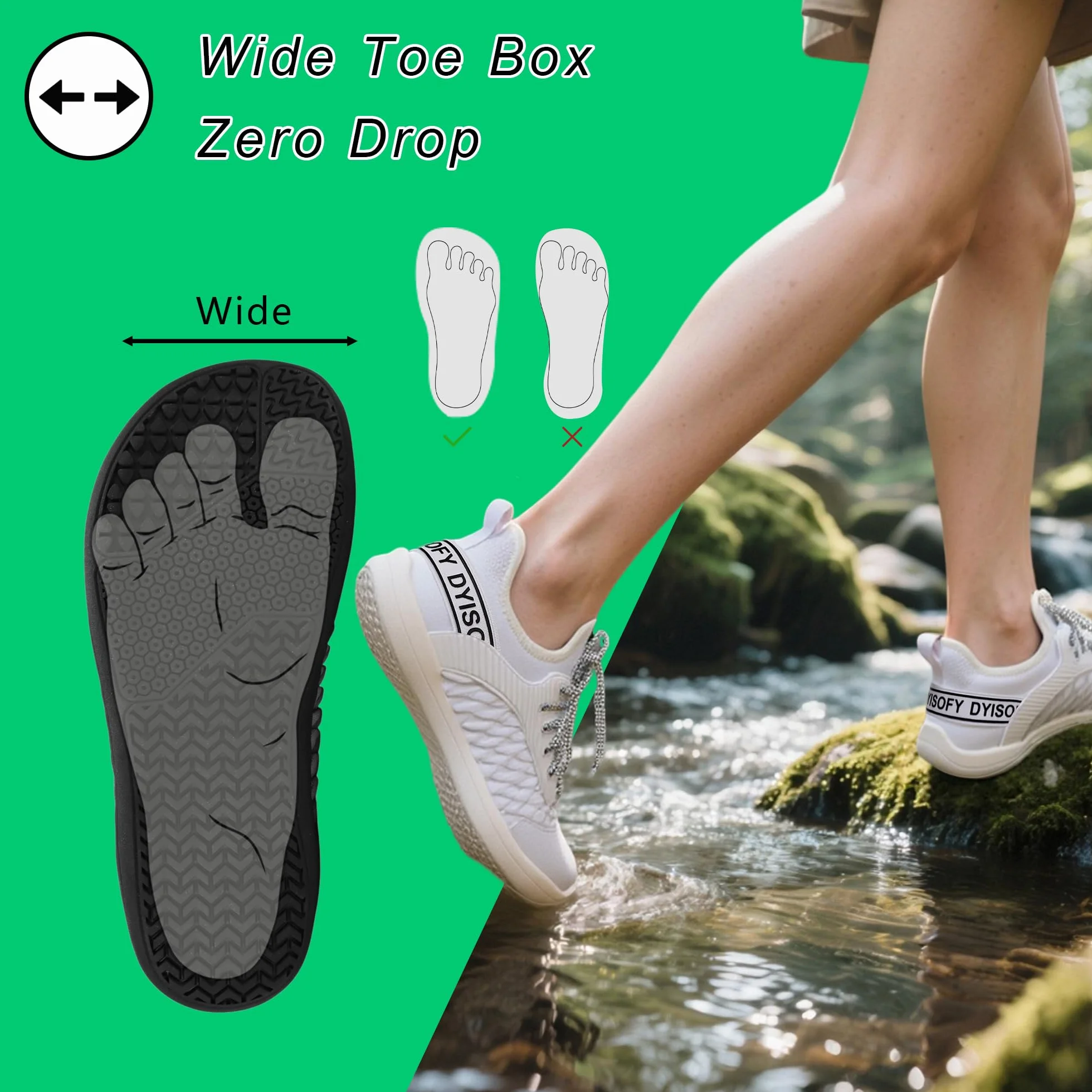 Zapatillas Barefoot Mujer Hombre Calzado Minimalista Antideslizante Transpirable para Caminar Gym Trail Running
