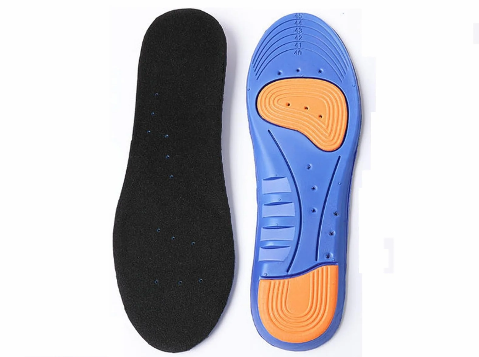 Plantillas de gel hombre trabajo transpirables cómodas talla 40-45 para calzado deportivo