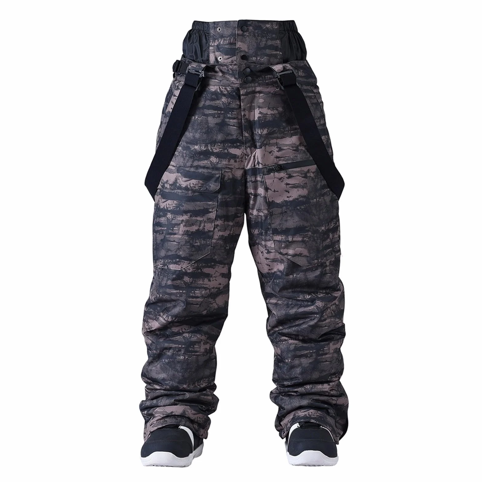 Pantalones de esquí impermeables hombre camuflaje snowboard doble espesor alpin montaña calientes invierno