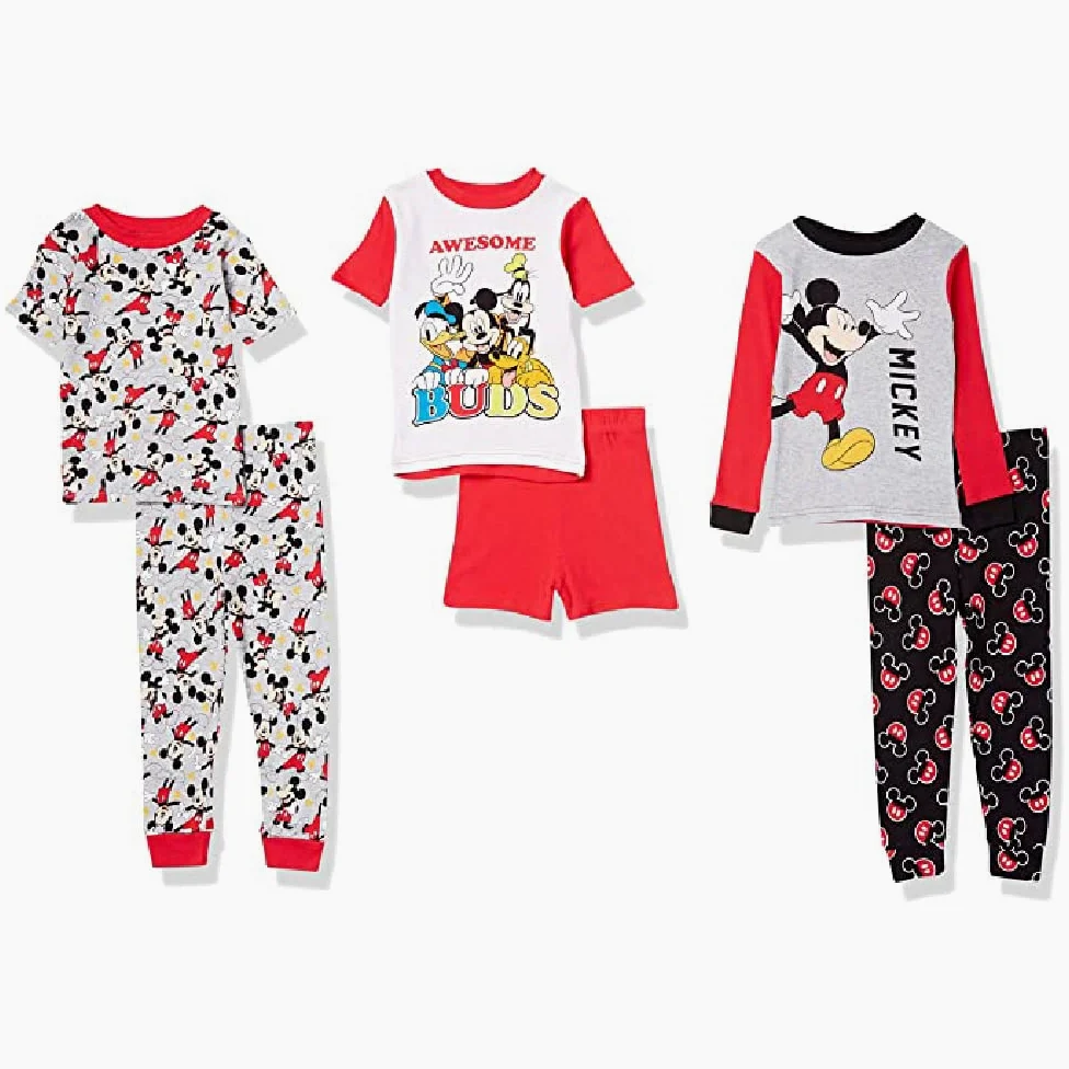 Disney Boys Avengers 6-Piece Snug Fit Cotton Pajamas, OH Mickey, 2T