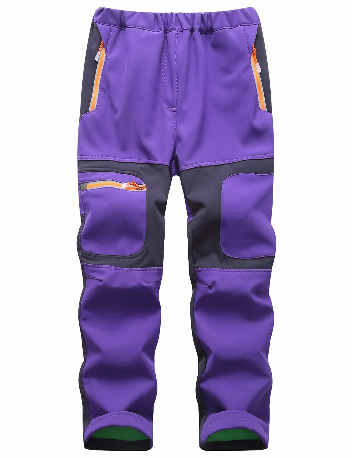Echinodon Pantalones de softshell con forro, resistentes al viento y al agua, cálidos, para niños, niñas, invierno, para exteriores