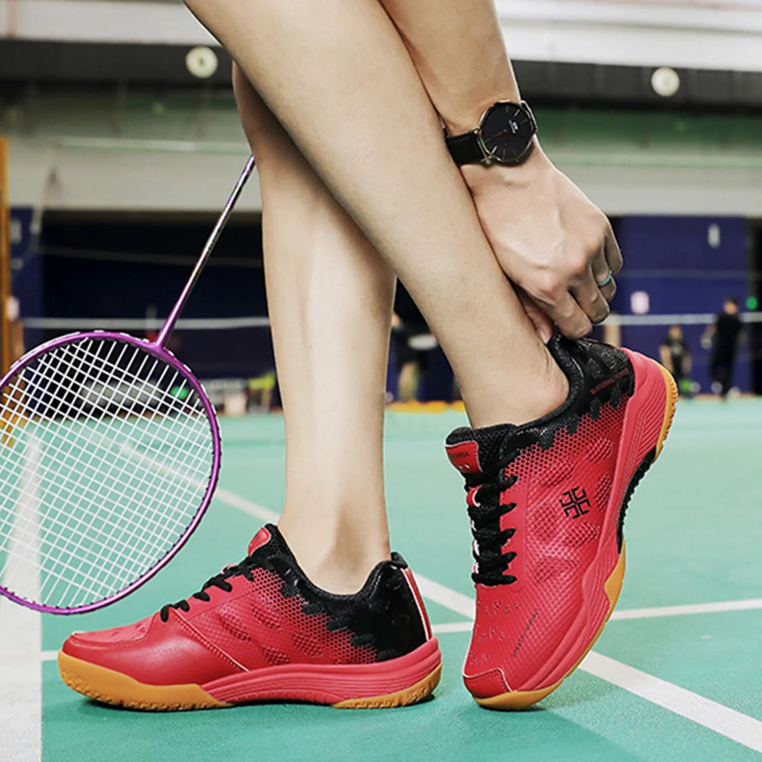 Zapatillas de bádminton para Hombre, Zapatillas Tenis Pickleball, Ligeras Entrenamiento en cancha Cubierta, Deportivas para ráquetbol y Squash