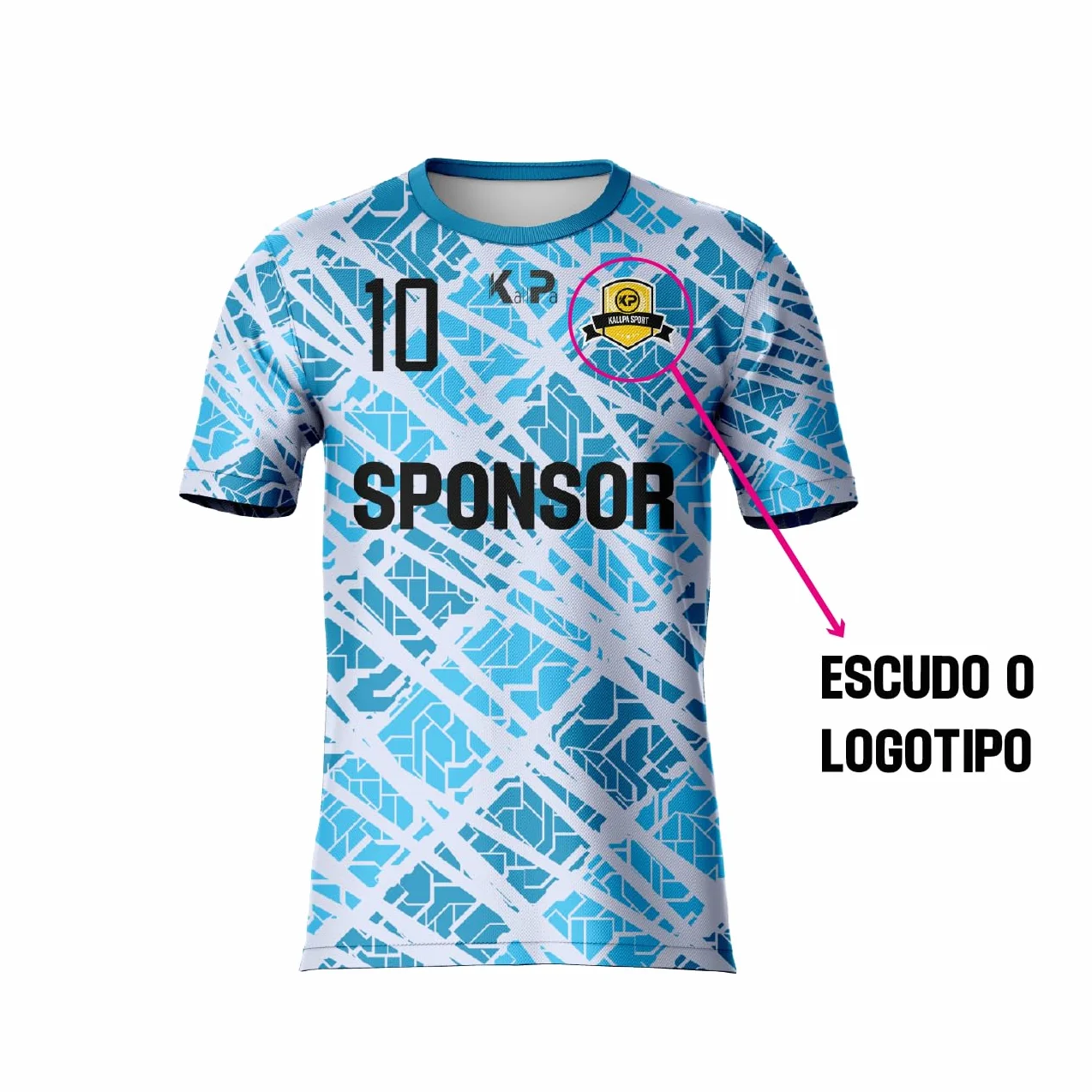 KALLPA Equipación Deportiva de fútbol Personalizada. Unisex niños y Adultos. Personaliza con tu Nombre, Escudo y número. Diferentes Modelos y Colores