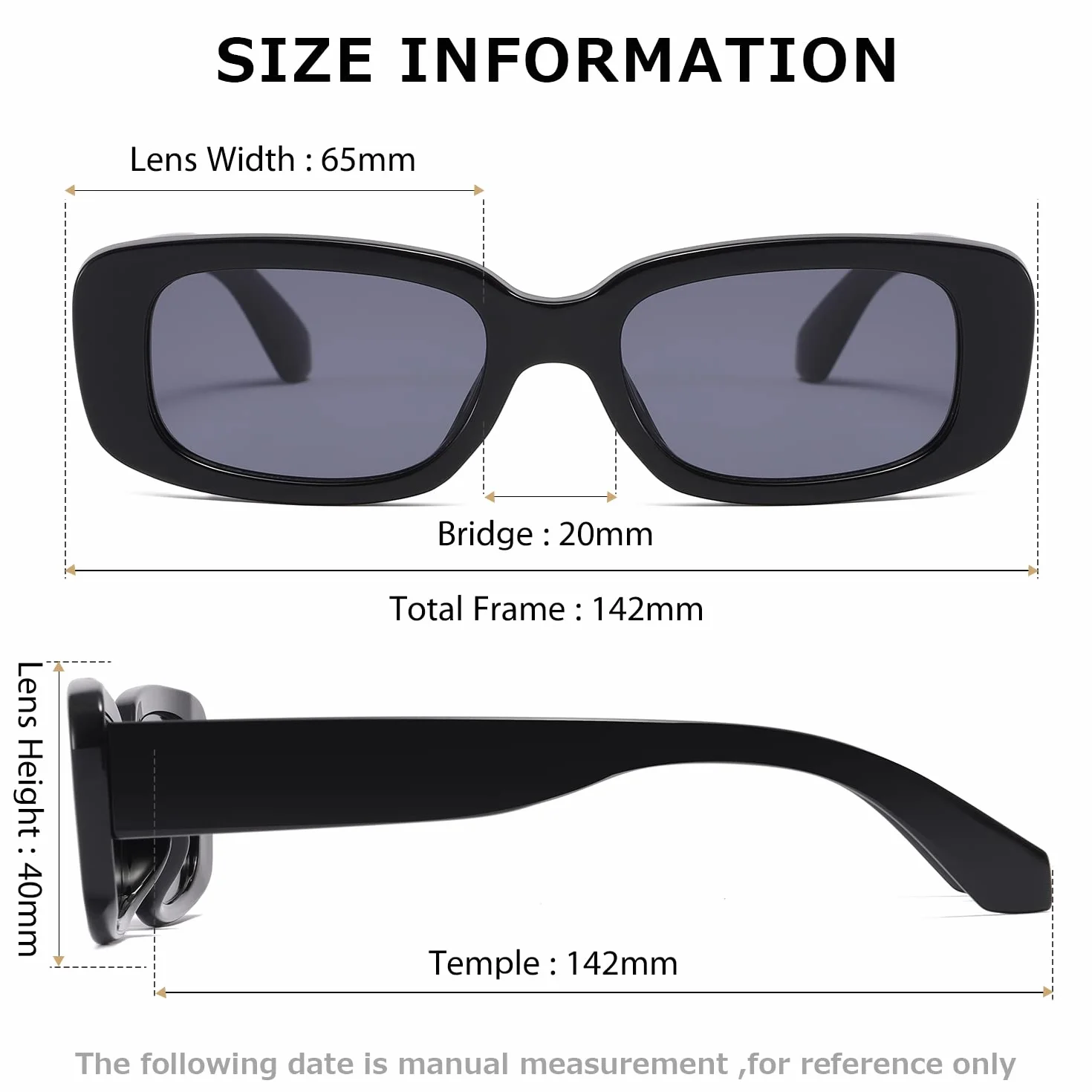 Kimorn Gafas de sol rectangulares UV 400 Vintage K1200