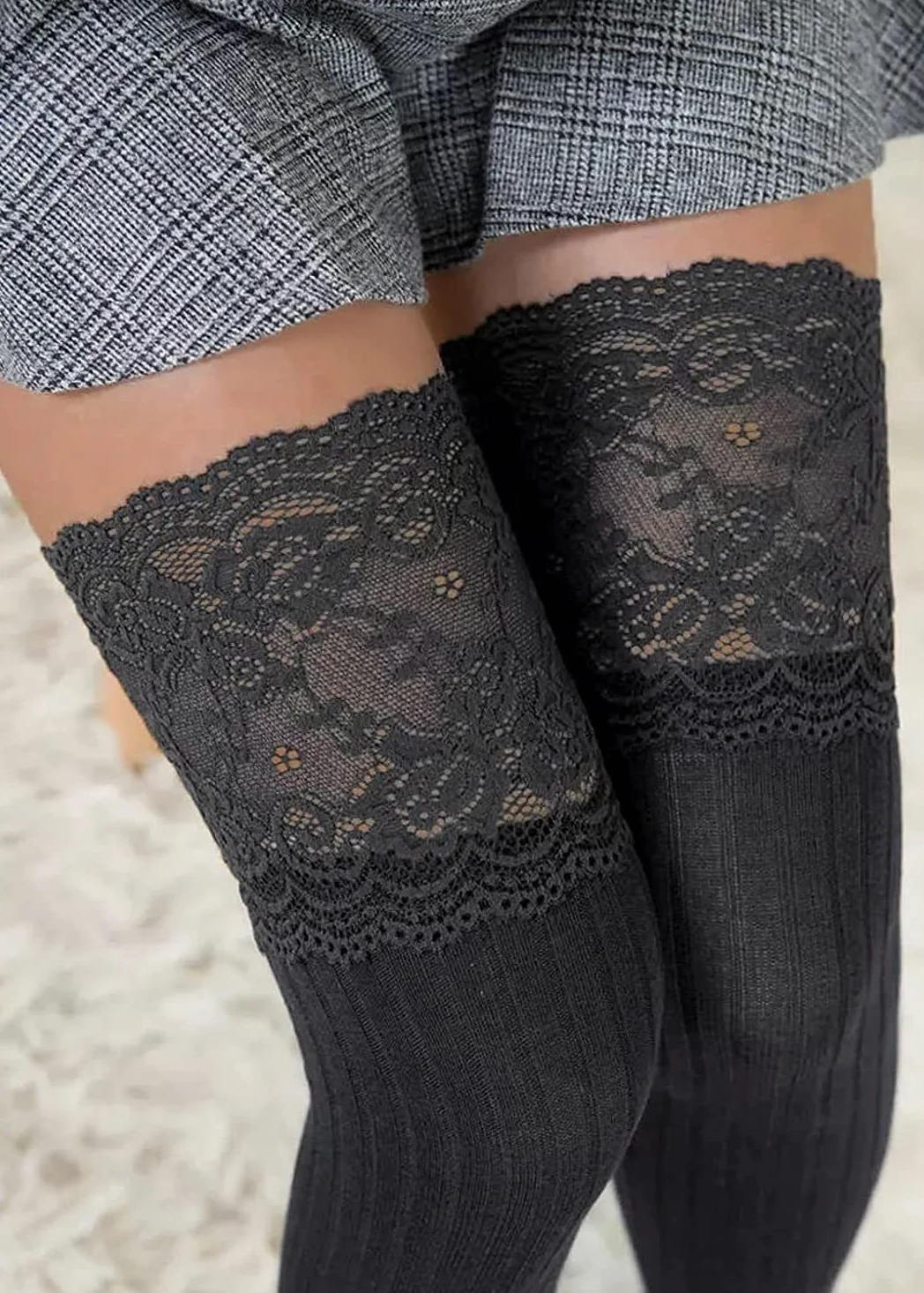 Calcetines Calcetines Altos Hasta El Muslo Para Mujer, Calcetines Elásticos Por Encima De La Rodilla, Calcetines Largos Cálidos De Punto A La Moda Para Botas, Cómodos Suaves Calcetine