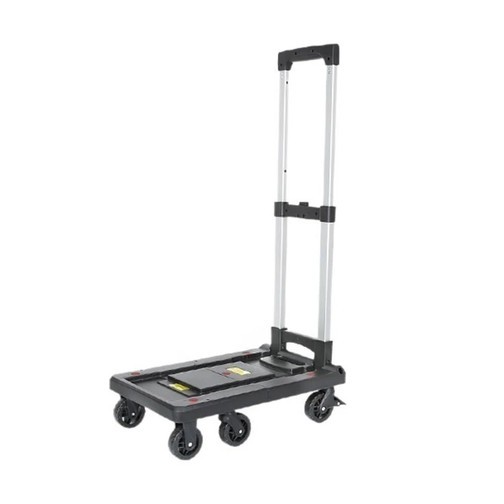 Carro de mano portátil plegable resistente con ruedas para equipaje de viaje, cajas de carga, oficina en casa, garaje