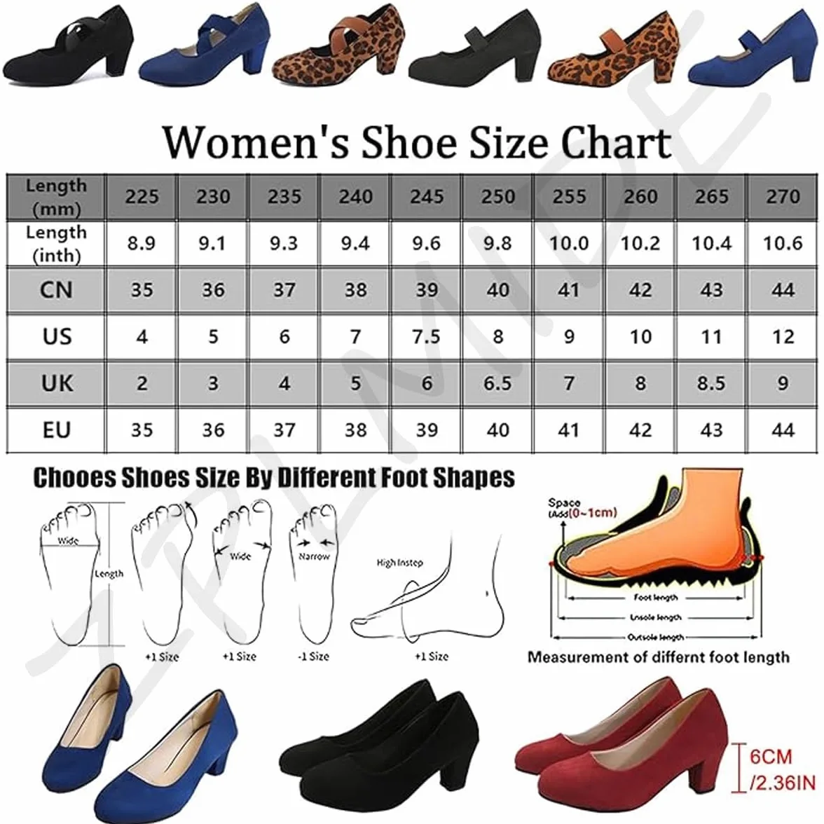 Tacones altos casuales con correa cruzada para mujer, tacones de bloque medio Mary Jane con correa al tobillo, zapatos de corte para mujer, zapatos de trabajo de apoyo cómodo