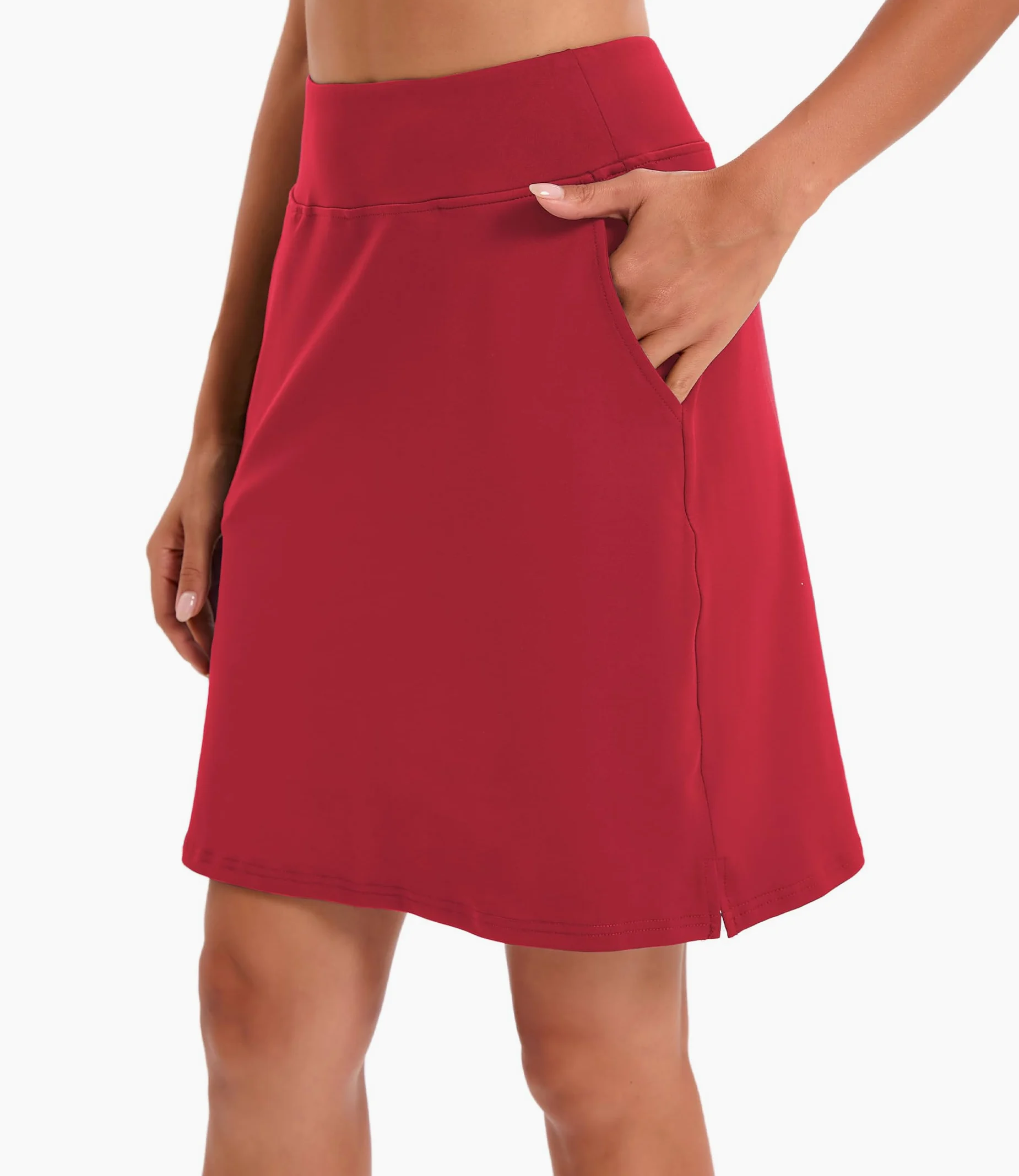Jhsnjnr Falda de Tenis para Mujer, Estilo Casual, hasta la Rodilla, con Bolsillos, para Entrenamiento, atlética