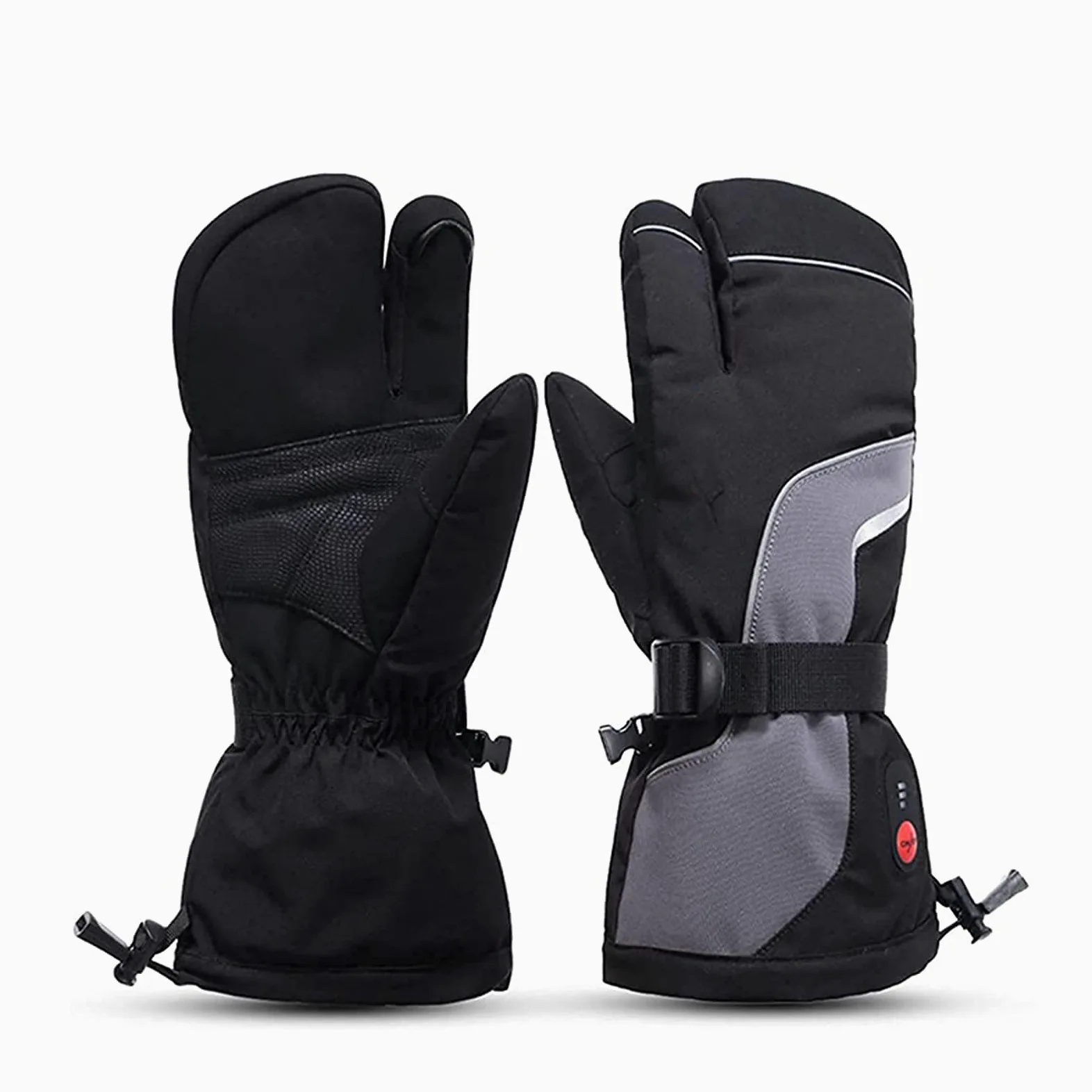 Calentador de Invierno Guantes de 3 Dedos 3 Niveles de Calentamiento Pantalla táctil Calentador a batería Guantes térmicos para Montar en Bicicleta de Carreras Esquí