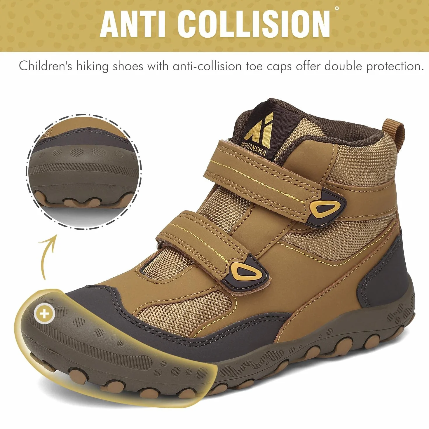 Mishansha Botas de Senderismo Niño Niña Zapatos de Trekking Antideslizante Ligero Zapatillas de Montaña Cómodos Exterior, 028 Marrón, 27 EU