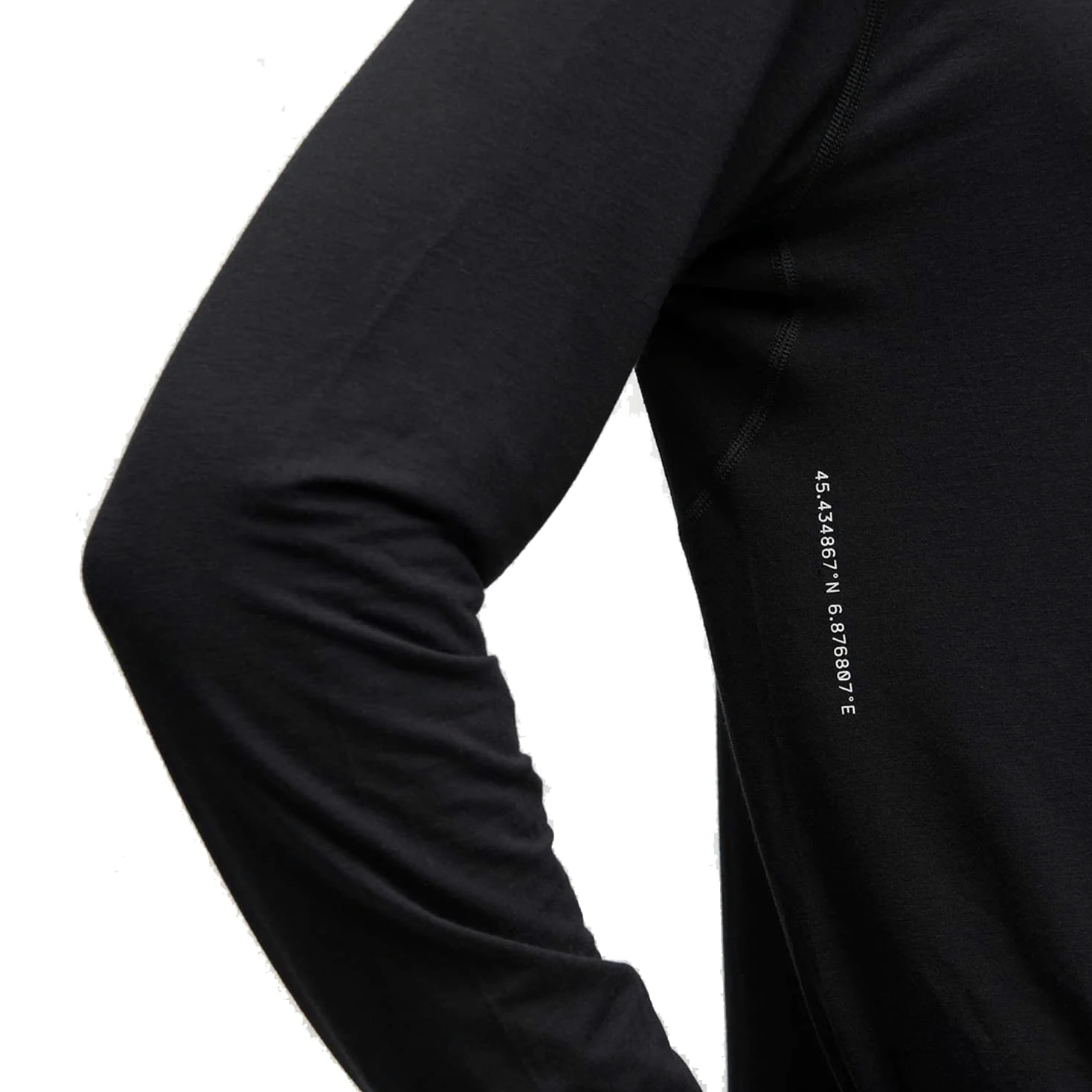 Le Bent Camiseta de manga larga para hombre Le Base Layer 200 | Camisa ligera de lana merino para correr, senderismo, cuello redondo, M - Core Black