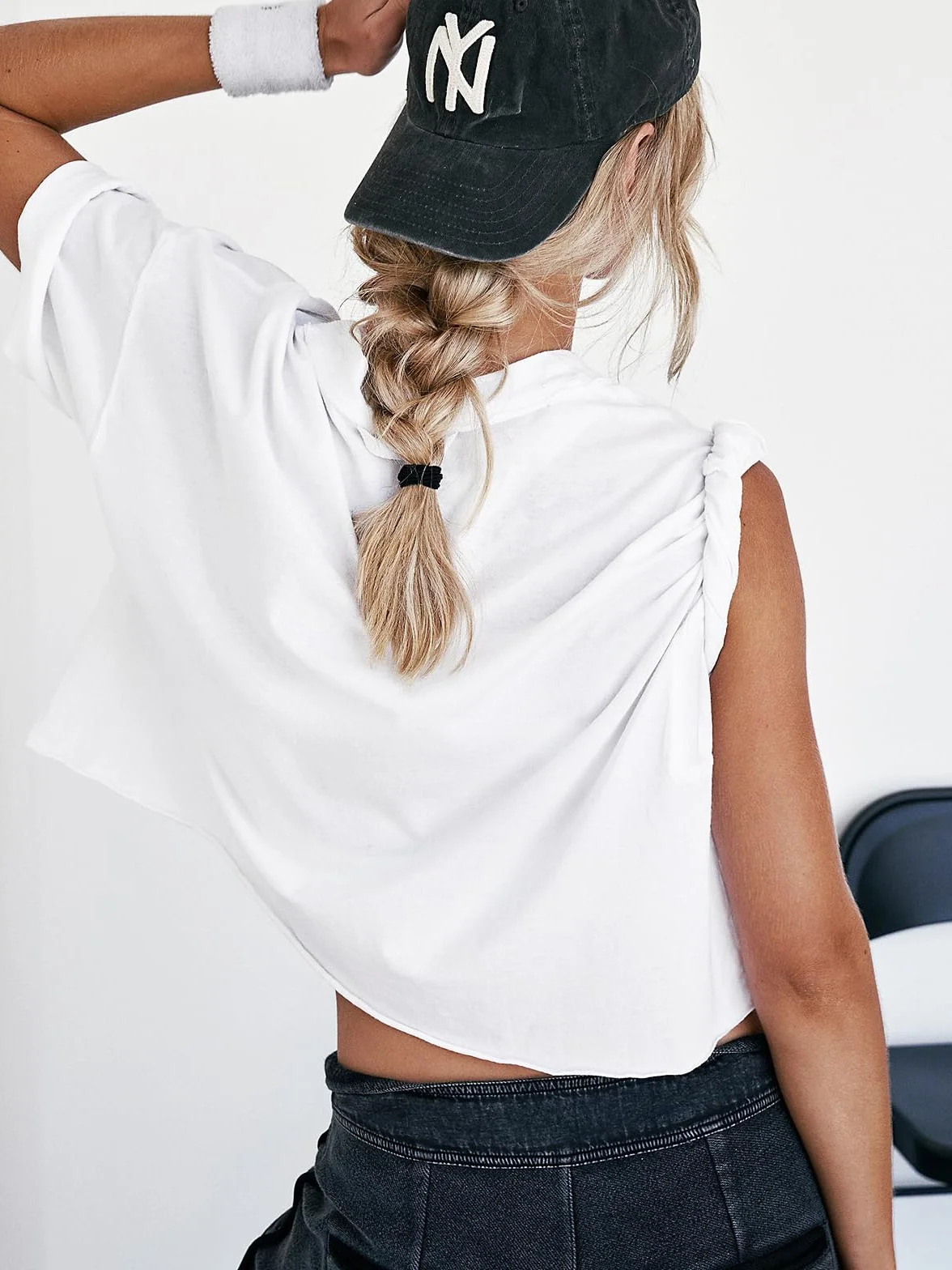 EBANKU Camisas de Entrenamiento de Gran tamaño para Mujer de Manga Corta Tops Cortos Casuales de algodón básico atlético Yoga Correr