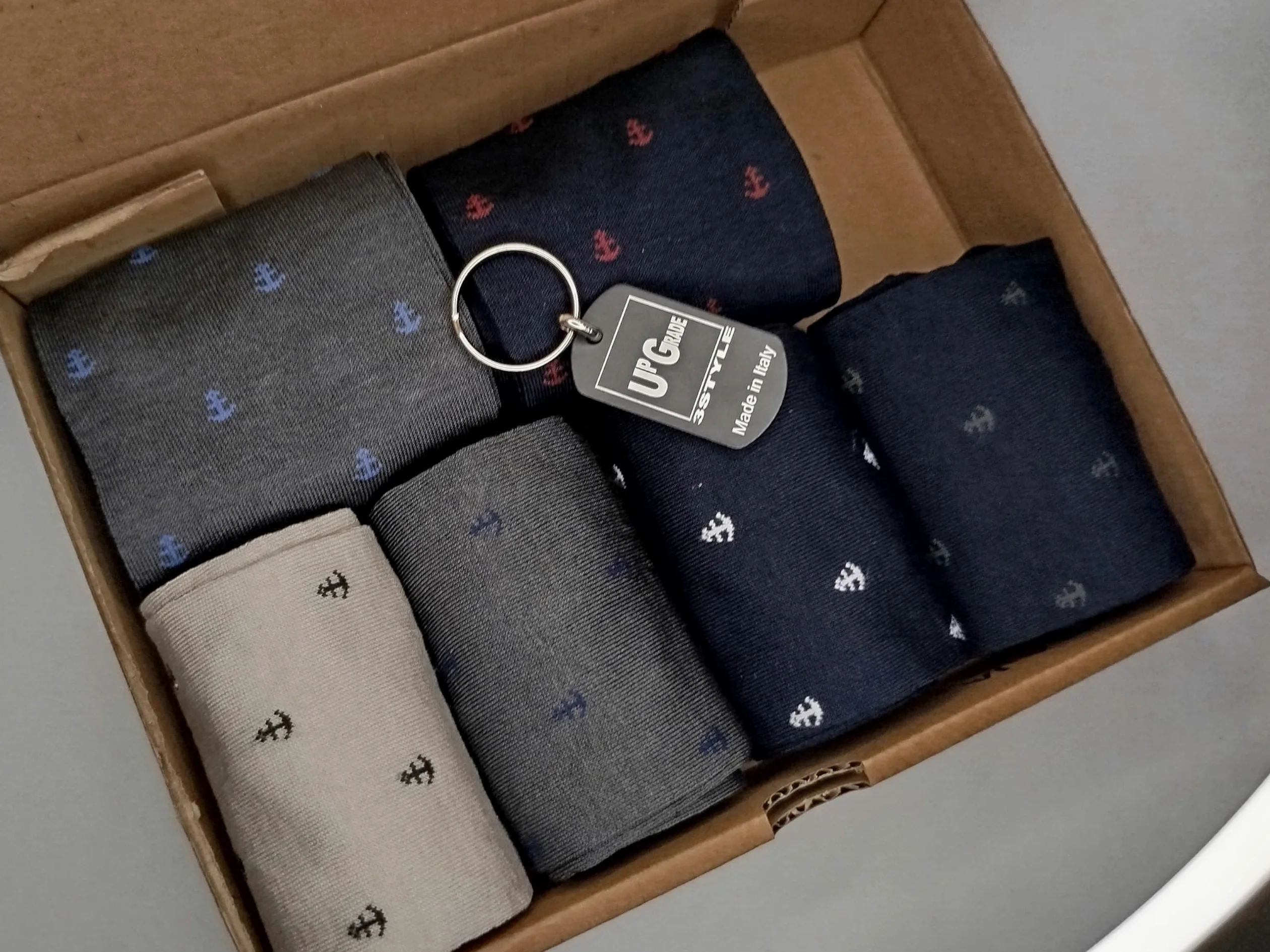 Calcetines largos hombre hilo de Escocia elegantes originales businnes unisex rayas lunares marinero anclas