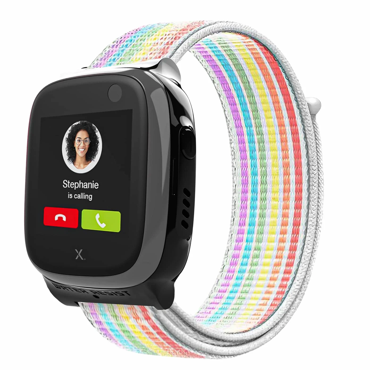 Correa Compatible con Xplora X5 /XGO 2/XGO 3, orrea de Reloj Deportivo de Nailon de Repuesto Ajustable y Transpirable para Niños y Niñas Compatible con Xplora X5 Play/XGO2/XGO3, Arco Iris